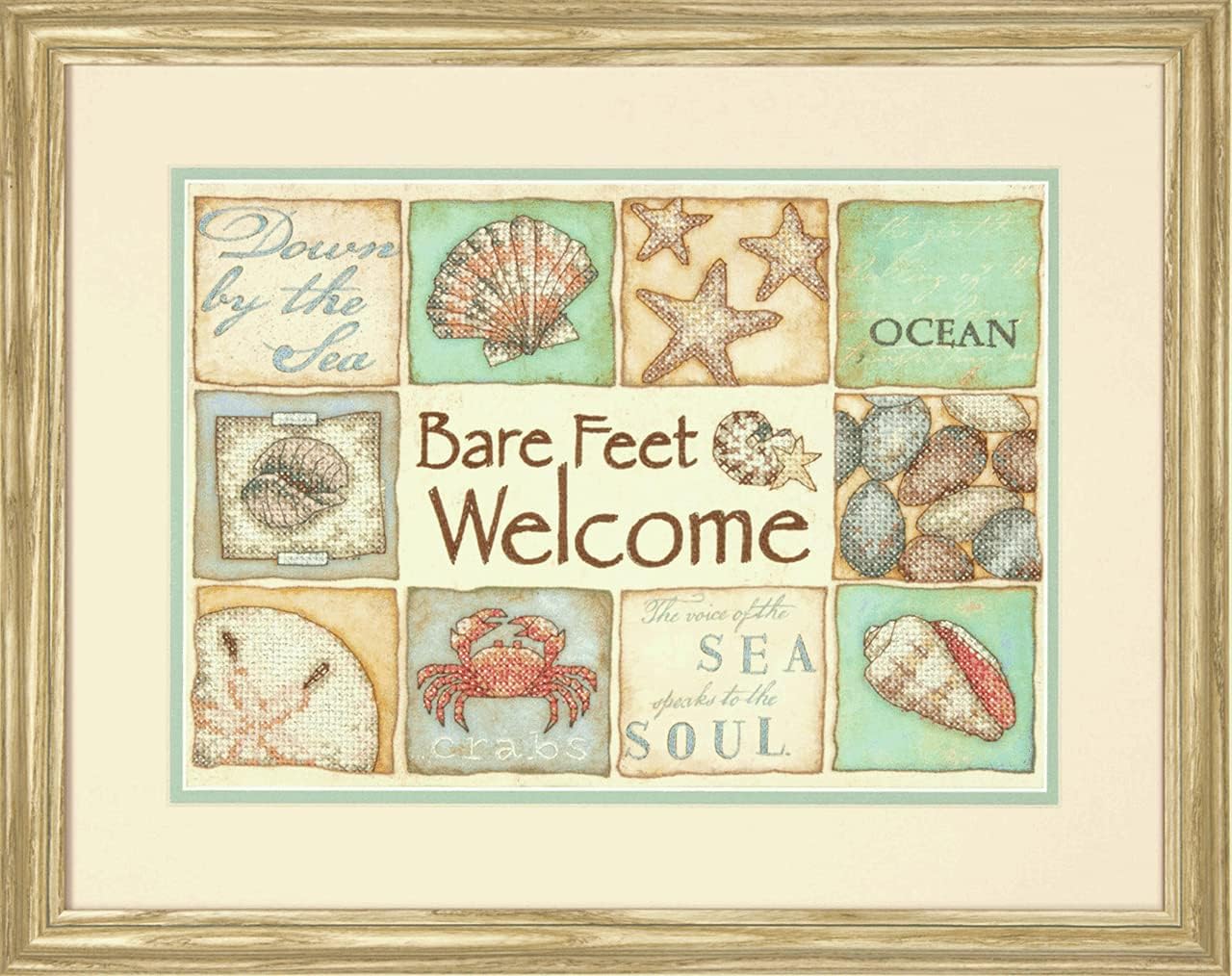 Dimensions Needlecrafts Bare Feet Welcome Stamped Cross Stitch