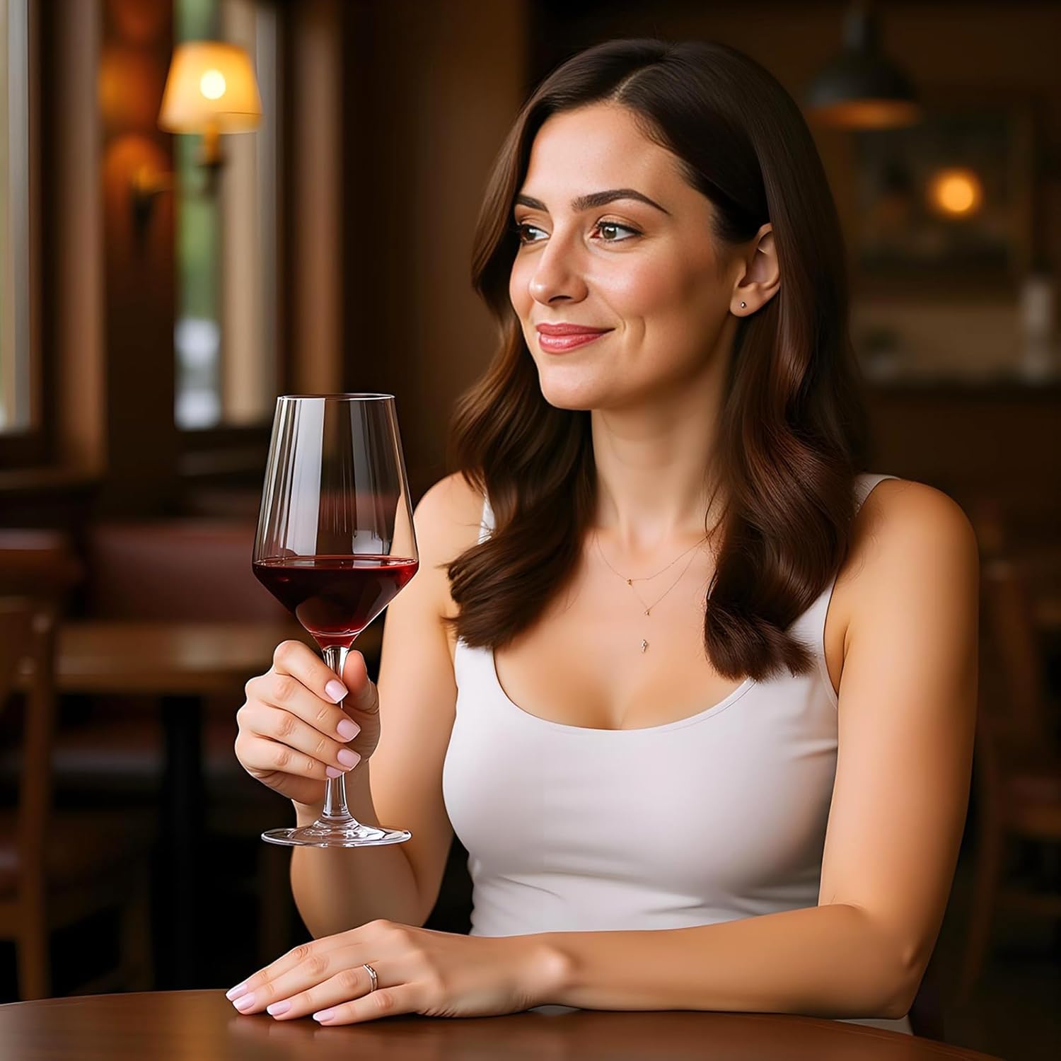 Hand Blown Red Wine Glasses Set of 4 – Premium Crystal Wine Glasses With Long Stem 14 oz – Daily Use, Unique Wedding Anniversary or Birthday Gift – Ideal for Restaurants, Home Bar - Image 2