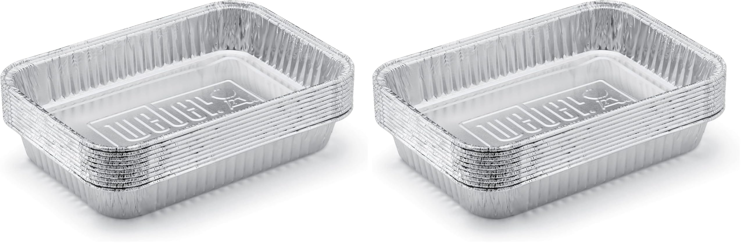 Weber Aluminum Drip Pans, Small (22 x 15.3 x 3.6) 10 Pieces, Perfectly Fitting for The Q, Pulse, Lumin, Traveler, Genesis, Genesis II/LX 200 & 300 Series, Grease Collection Pans - Silver (6415) — view 5