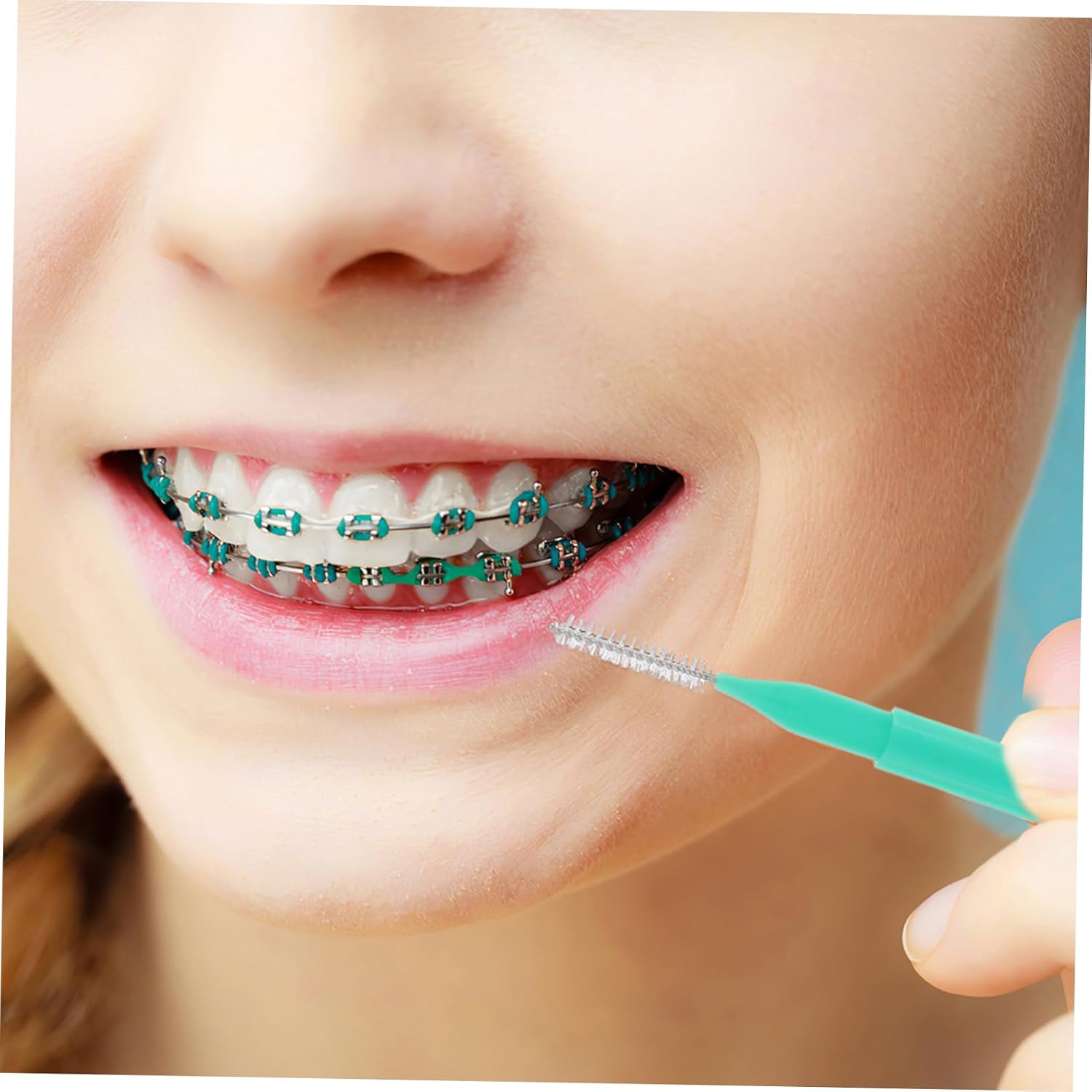 100pcs Interdental Brush Cleaning Brushes for Braces Portable for Dental Cleaning