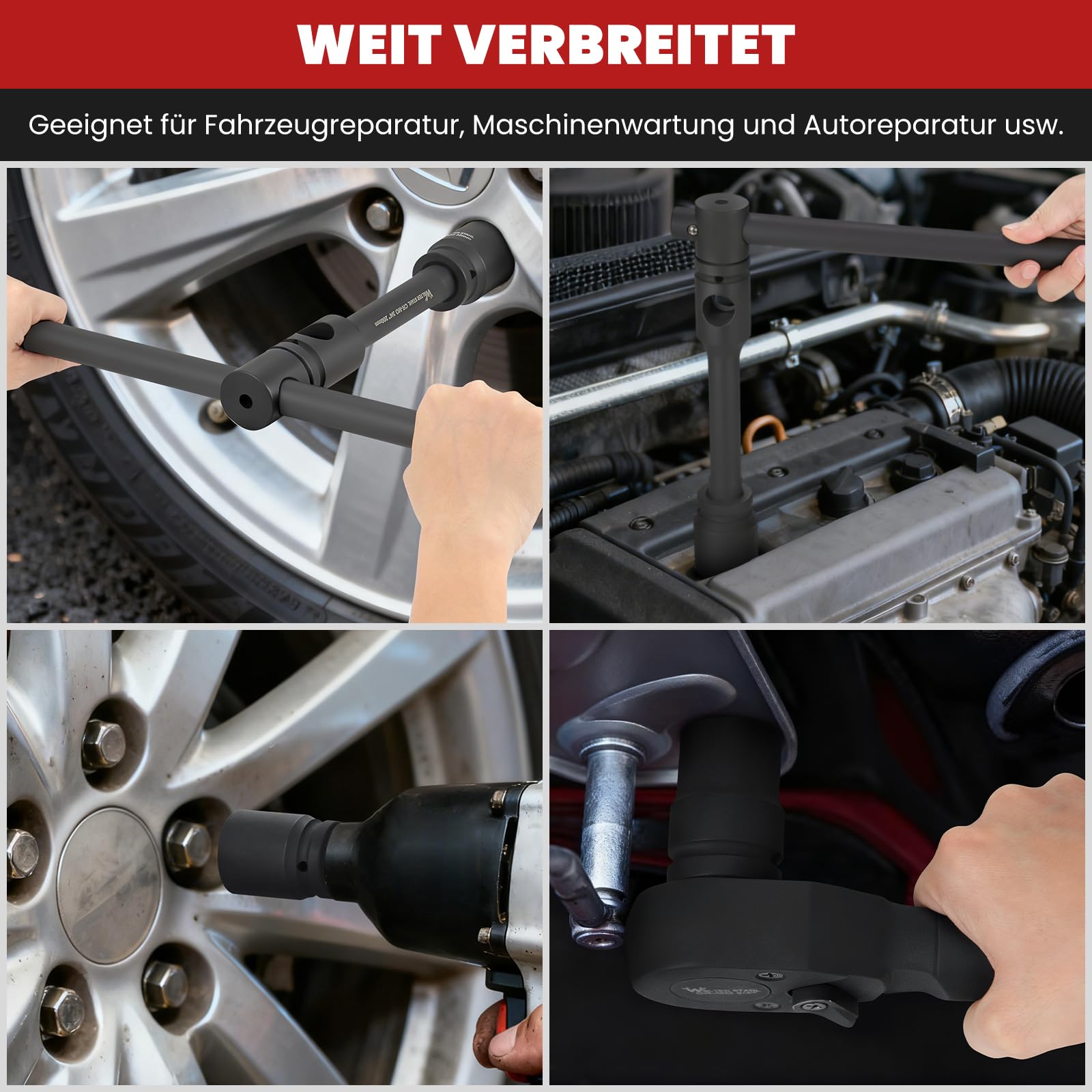 WALTER ACCIAIO Set di 26 cacciaviti a percussione, dadi da 3/4", adattatore per bussola, dimensioni metriche standard (21-65 mm) | Set di chiavi a bussola in acciaio Cr-V