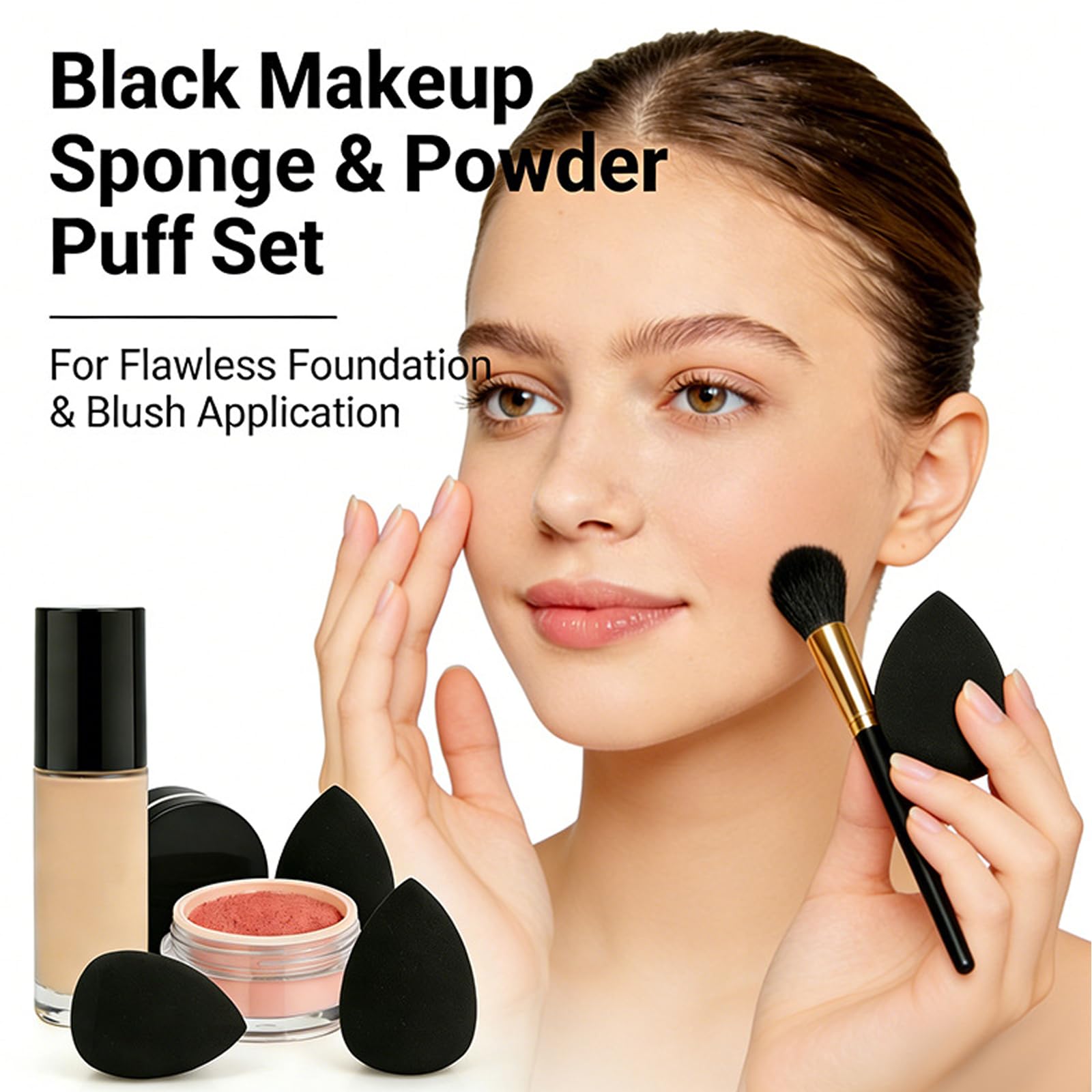 Brocha de Maquillaje Avanzada, 47 Piezas Juego de Pinceles de maquillaje Profesional para Rostro y Ojos Blush Foundation Concealer Powder