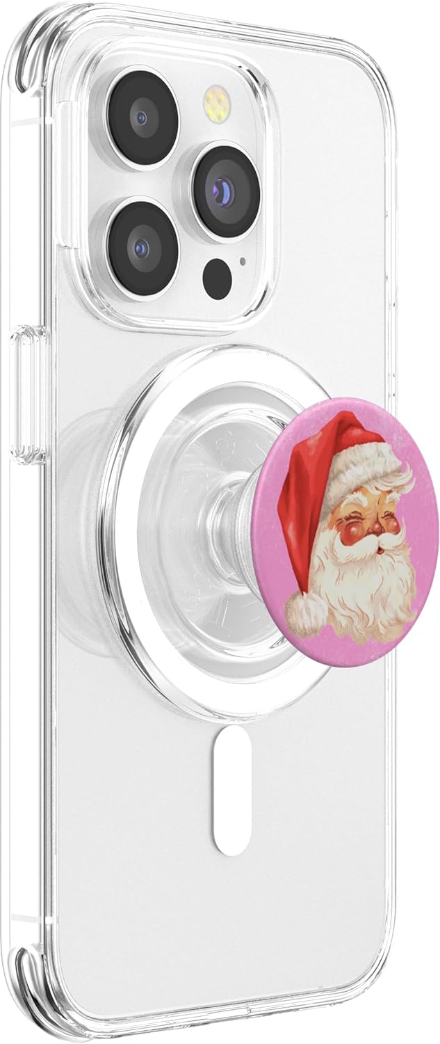 PopSockets Holiday Phone Grip & Stand, Holiday - Santa Pink PopSockets PopGrip for MagSafe