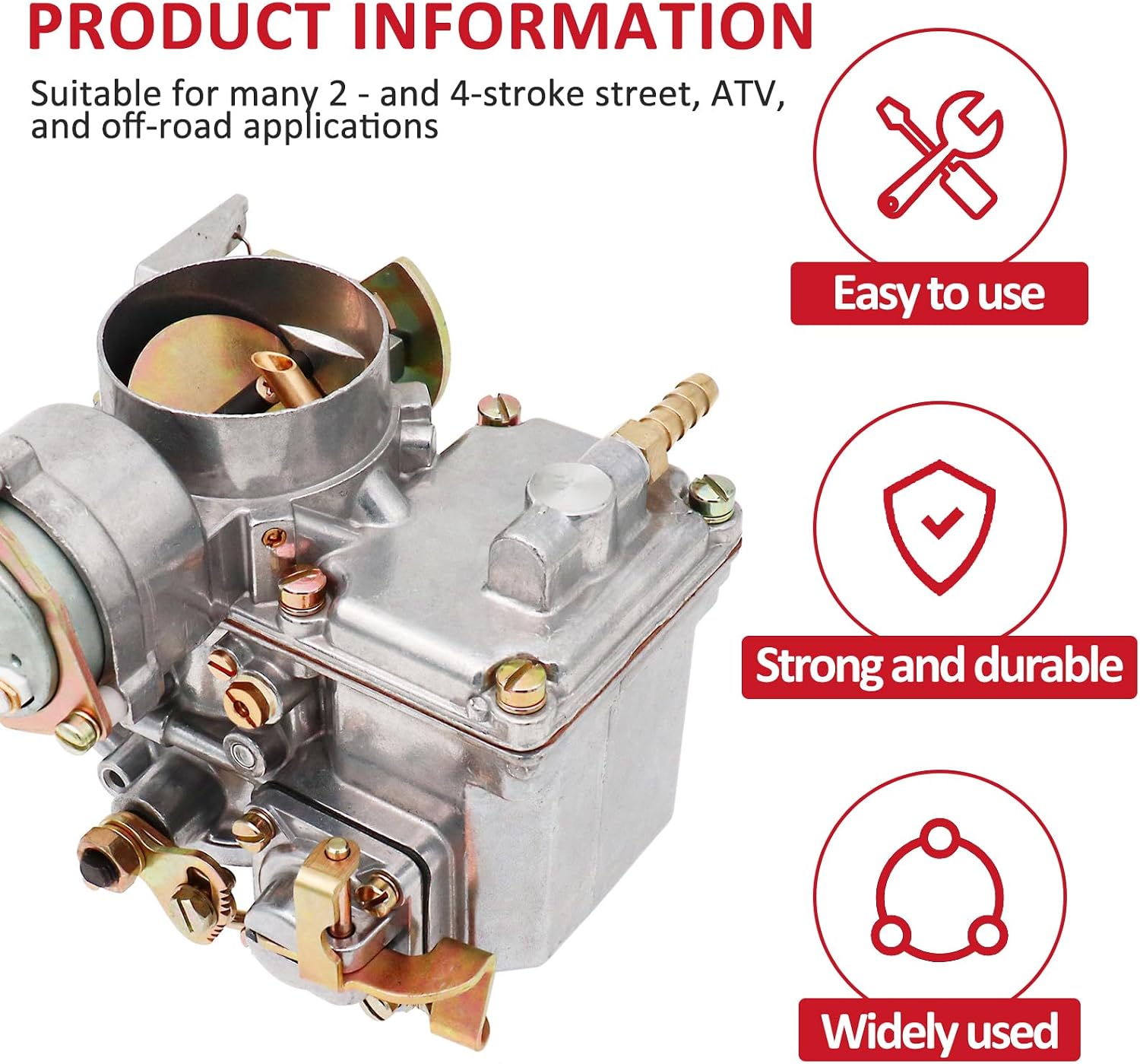 20pcs M5 Carb Main Jets Idle Jet Kit for Dellorto PHBG AD/DS Carburetor, 55#-195# Thread 5x8mm Main Jets, 32#-55# Thread 6x28mm Pilot Jets Compatible with PWK PE GY6 KOSO OKO (TX-JET)