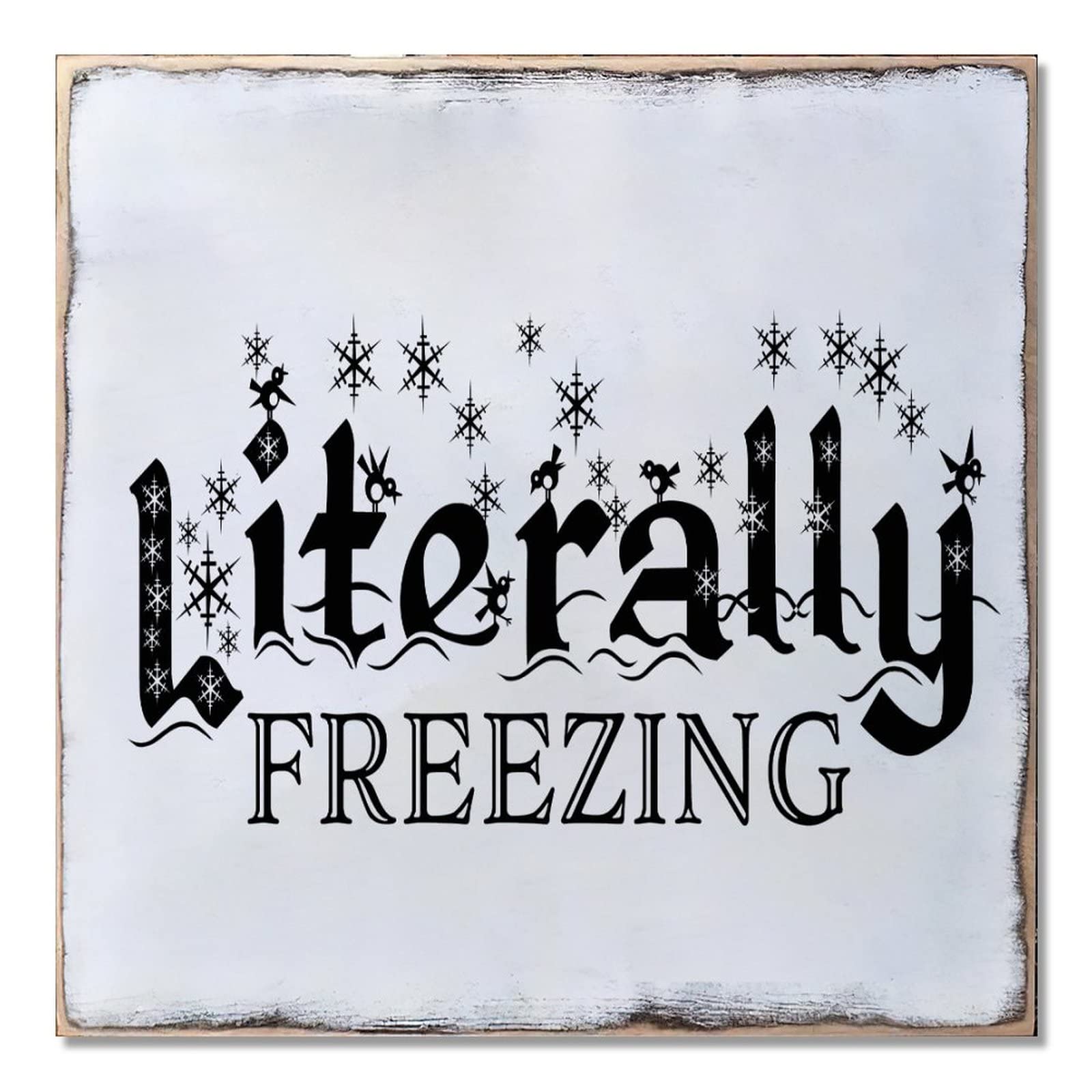 Panneau de Noël Leterally Freezing décoratif intérieur extérieur 40x40 cm