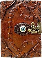 Vista 10 de Hocus Pocus - Diario de cuero para decoración de Halloween, libro de hechizos en blanco de sombras con cierre de cerradura, accesorio de decoración