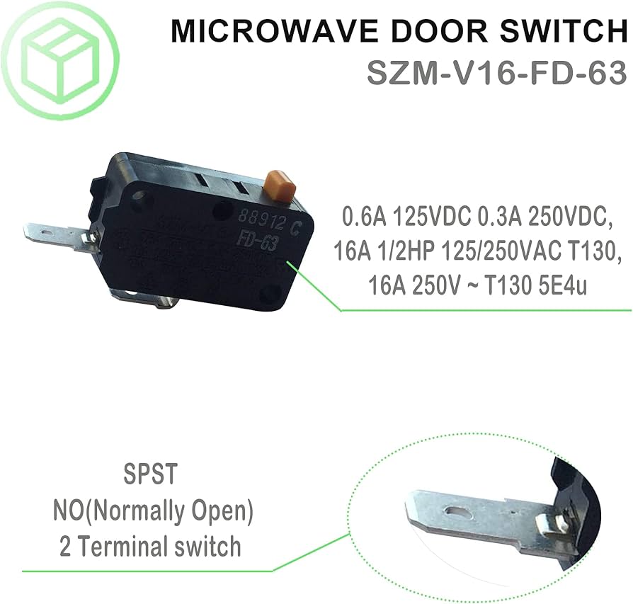 Amazon.com: LONYE SZM-V16-FD-63 Microwave Oven Door Micro Switch