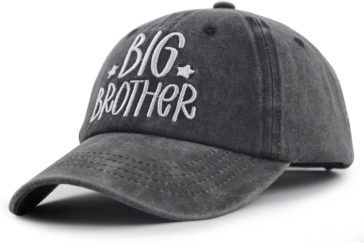 Big or Brother and Sister Hats for Boys Age 3-10 Year Old, Adjustable Embroidered Cotton Baseball Cap