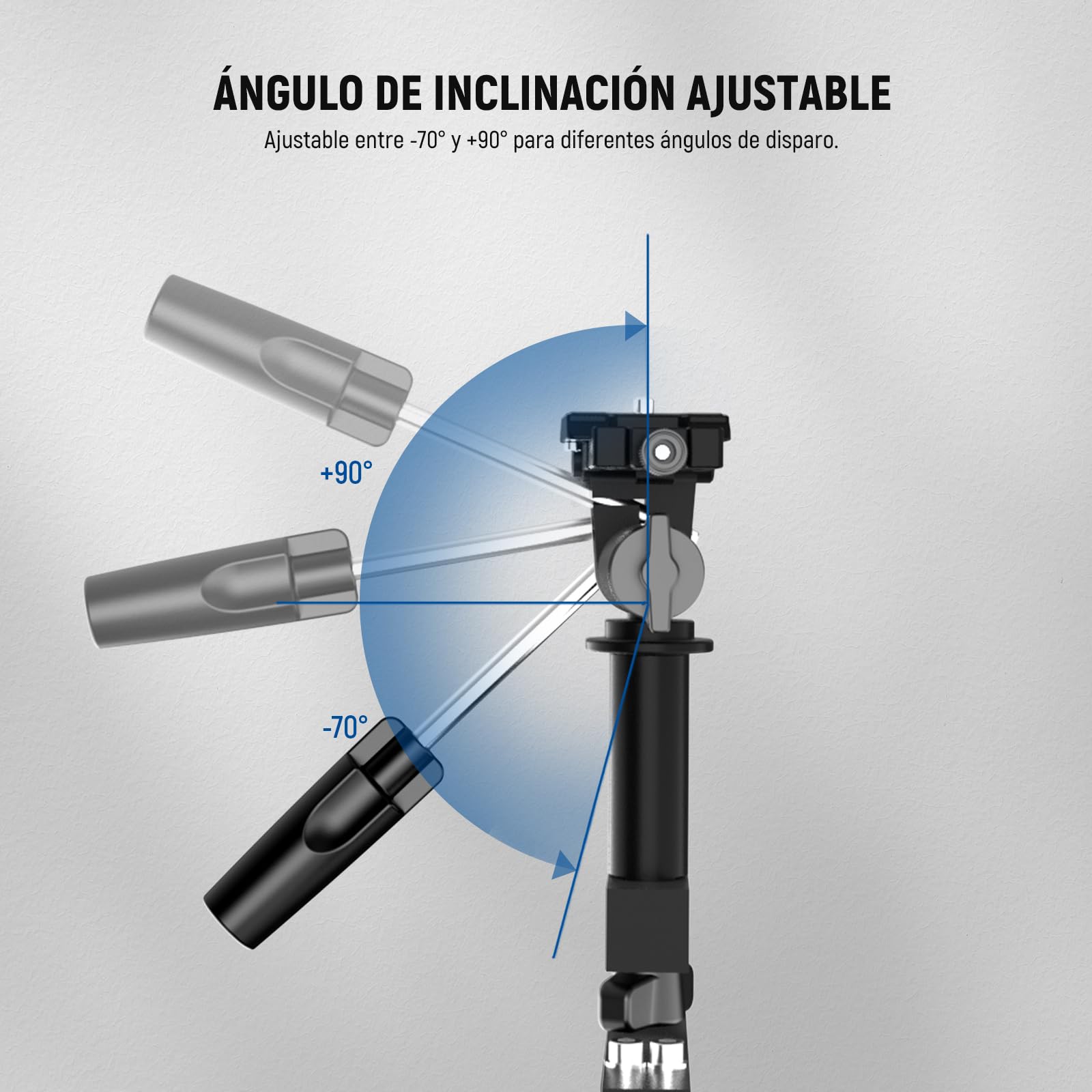 NEEWER 61 cm Magic Arm para cámara de Caza al Aire Libre, más de 5 Juntas silenciosas, Soporte de Eje Ligero de Aluminio con Nivel de Burbuja, Mango ergonómico, Correa para filmar Animales ST010