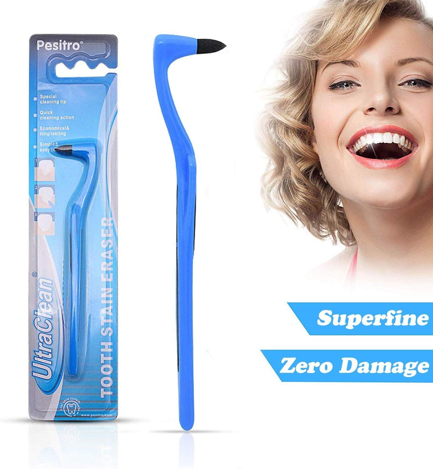 Warmer Tooth Stain Remover，Tooth Stain Plaque Remover Dental Tool Kit for Teeth Whitening Polishing，Dentary Stains Scraper Removing