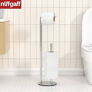 Portarrollos De Papel Higiénico De Pared, Acero Inoxidable, Sin Taladros, Plateado, 16 Cm | Leroy Merlin