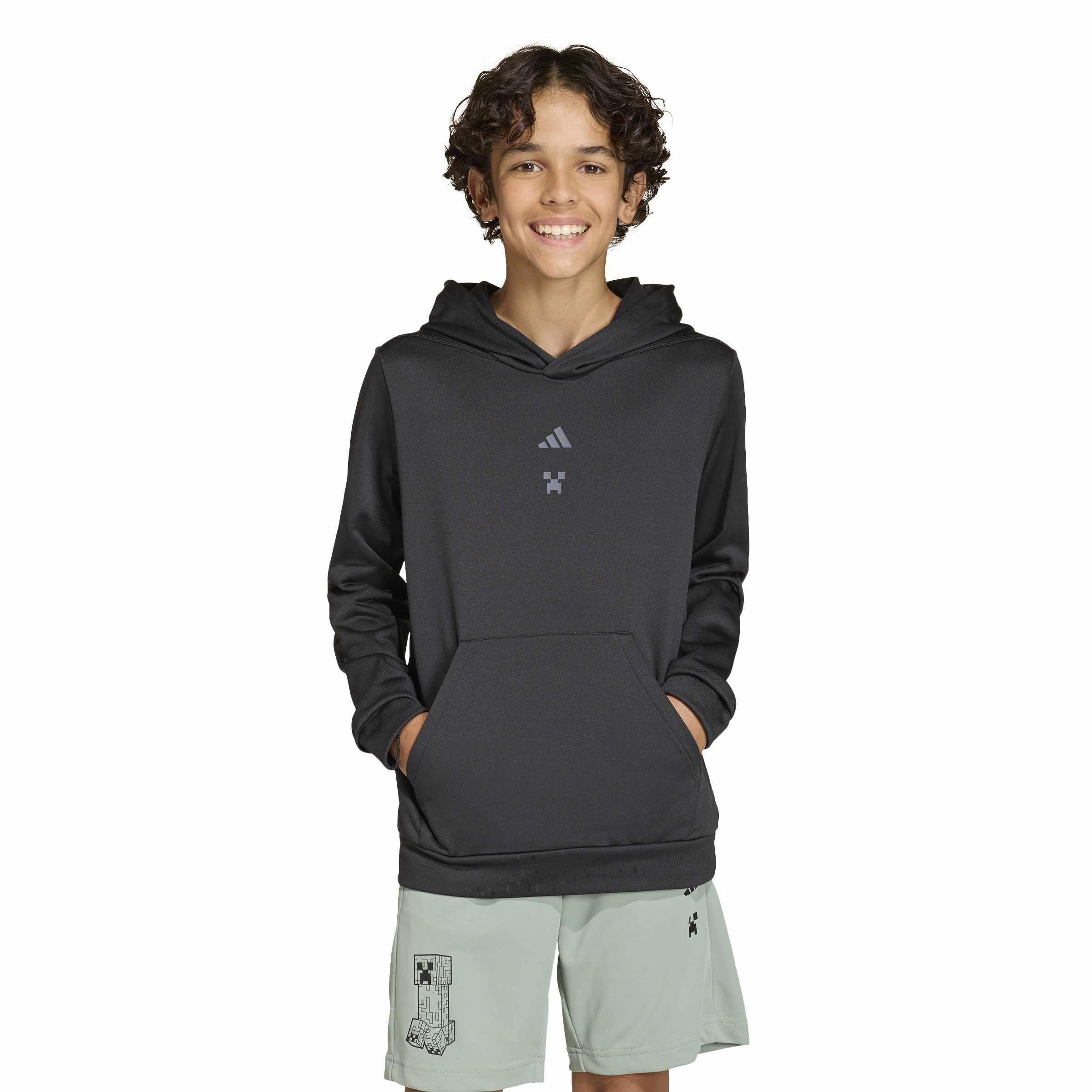 adidas Minecraft Training Hoodie Felpa con Cappuccio Unisex - Bambini e Ragazzi