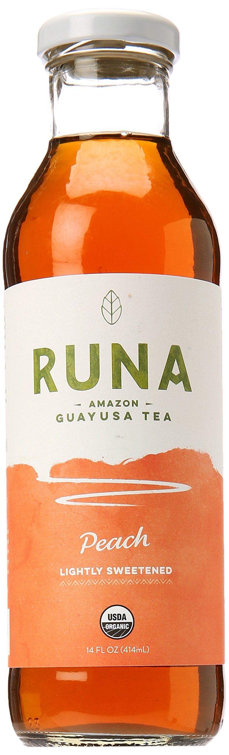 Runa Clean Energy Drinks Tea Ready To Drink Peach Guayusa, 14 oz