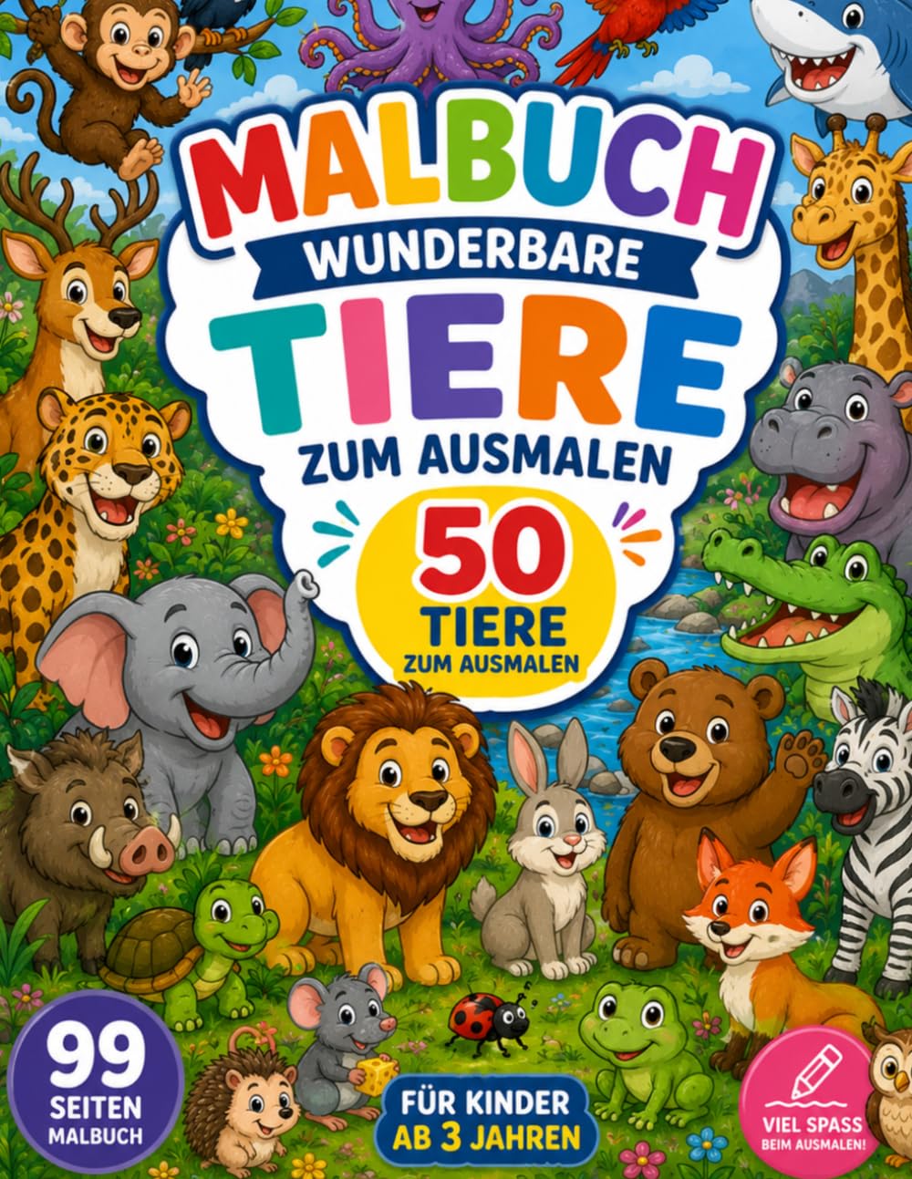 Kleine Tiere, großer Malspaß: Liebevolle Tiermotive zum Ausmalen für Kinder