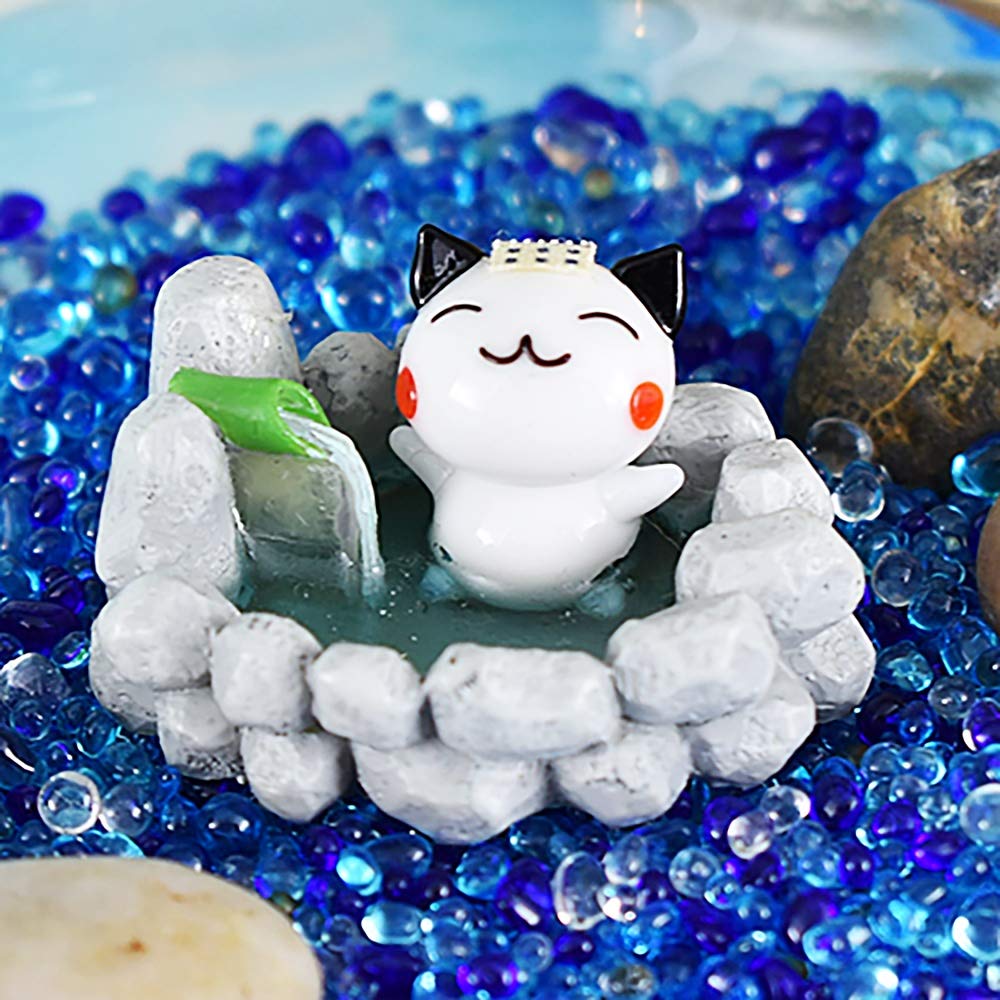 ガラス細工　ミニチュア　クロネコ　シロネコ ガラス細工 ミニチュア クロネコ シロネコ