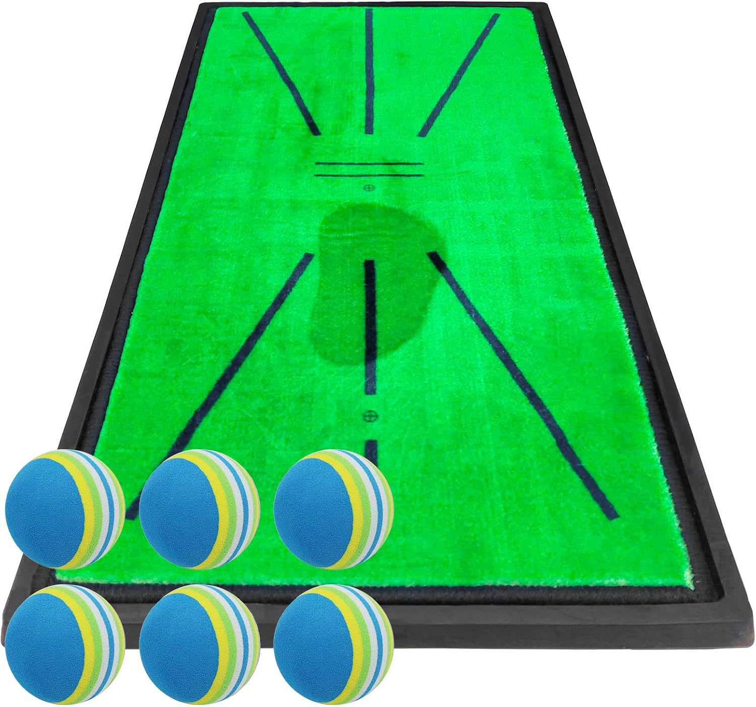 GolfStyle Golf Mat, Golf Practice Mat, Barely Swing, Practice Equipment, Indoor/Outdoor, Artificial Turf, Rubber Mat, Barely Swing, Shot Mat, Practice