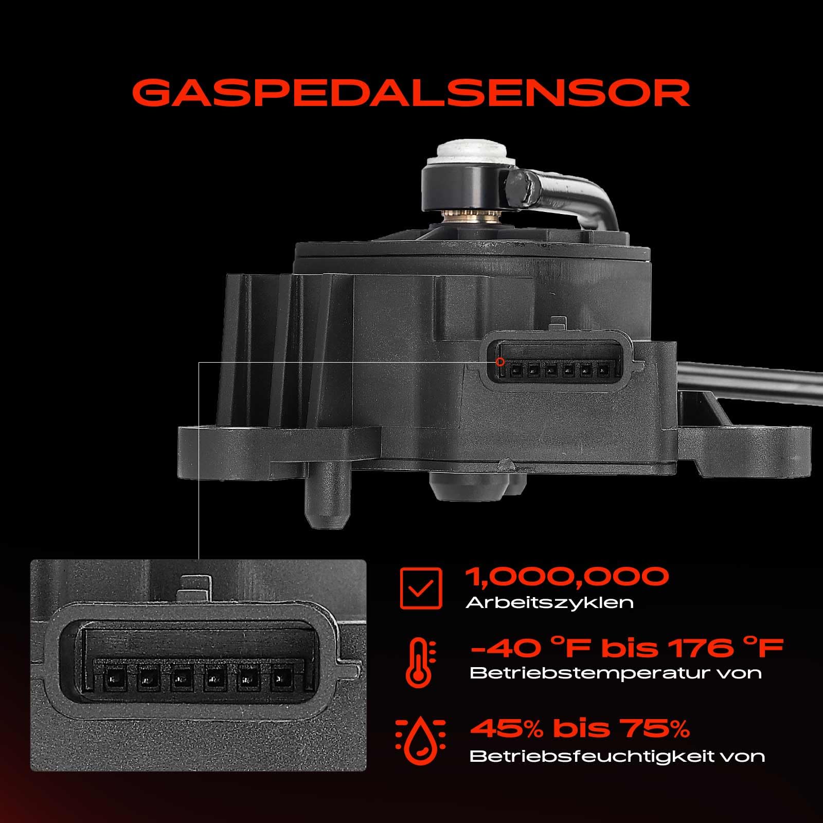 Frankberg Pedale dell'acceleratore Sensore del pedale dell'acceleratore Compatibile con Micra III K12 Note E11 NE11 Micra C+C III K12 Replace# SU14488,180021JY0B