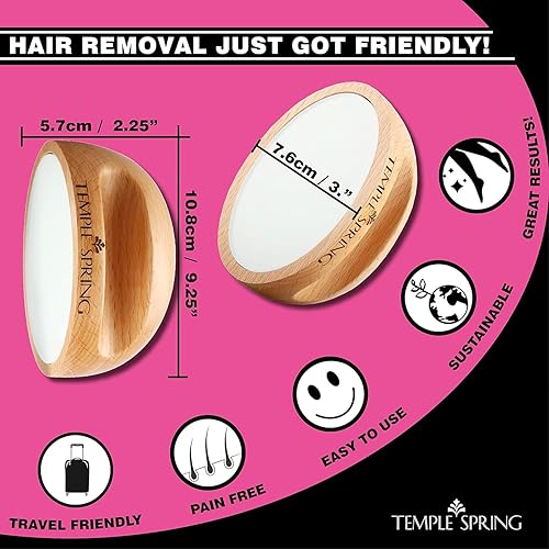 Miniatura 5 de Temple Spring Borrador de pelo de cristal, piedra eliminadora de pelo de cristal mágico para piernas, espalda y cuerpo, depilación exfoliante sin