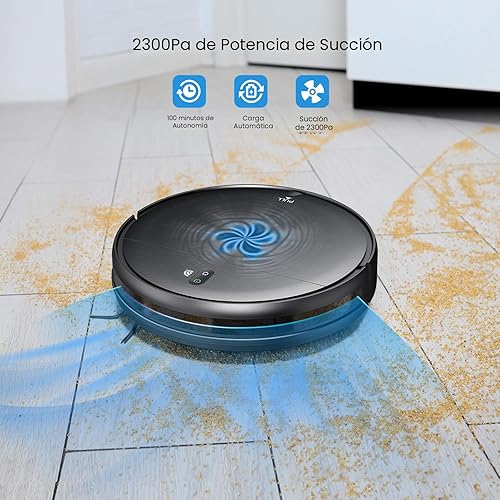 Miniatura 5 de MAMNV Robot aspirador y trapeador, 2 en 1 para alfombras y suelos duros, aspiradora robótica con Alexavozaplicación, potente y silencioso para pelo