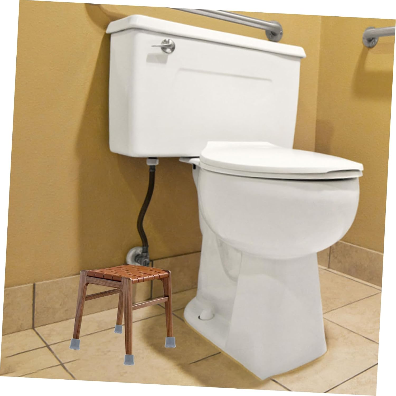 jojofuny 2pcs Replacement Rubber Feet for Shower Chair Non- Pads for Bath Seat Toilet Leg Caps for Crutches Hiking Poles Fit for Enhanced Stability