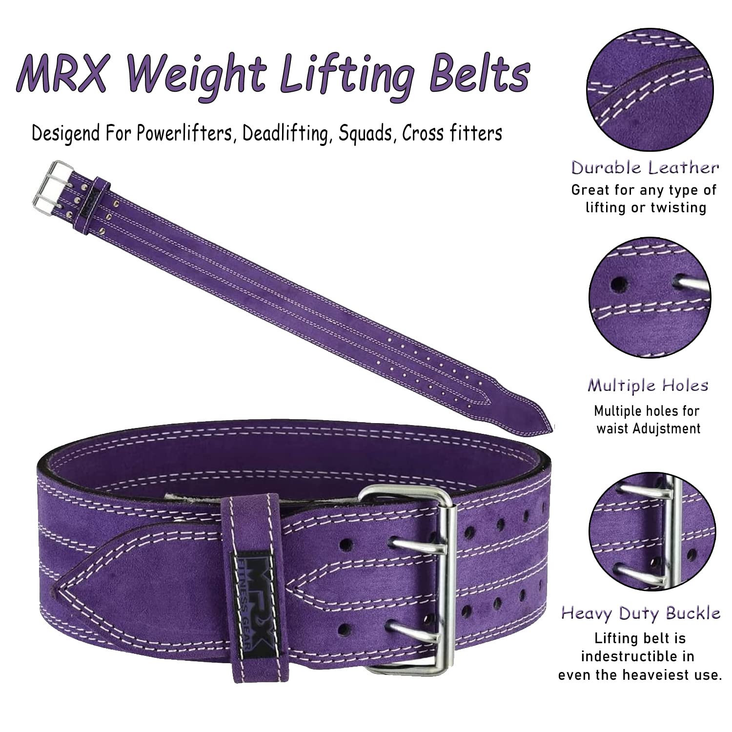 MRX Power Lifting skórzany pasek siłownia kulturystyka trening fitness pasy podtrzymujące plecy ze stalową klamrą