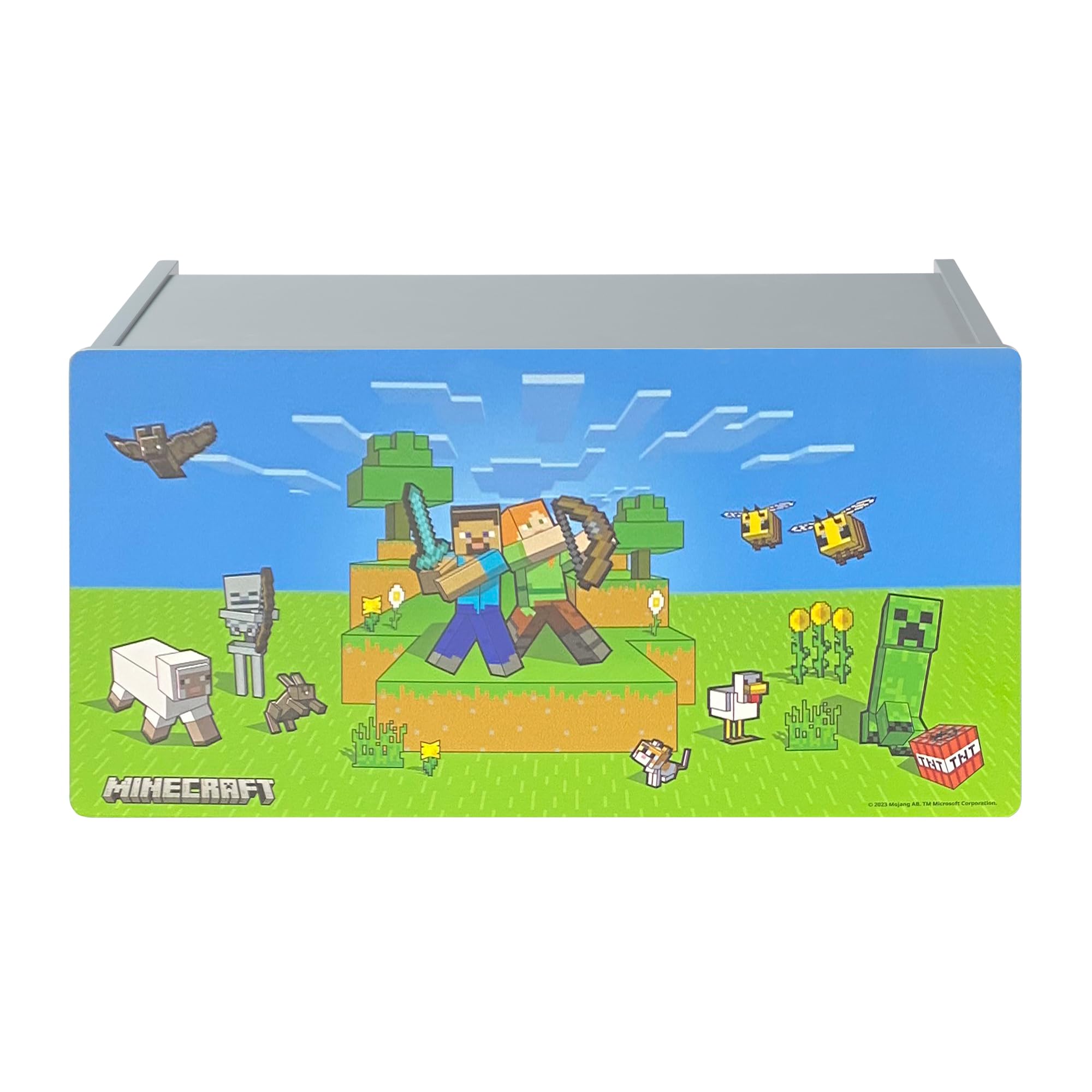 MINECRAFT - Sitzbank, Truhe mit Stauraum und Klappe