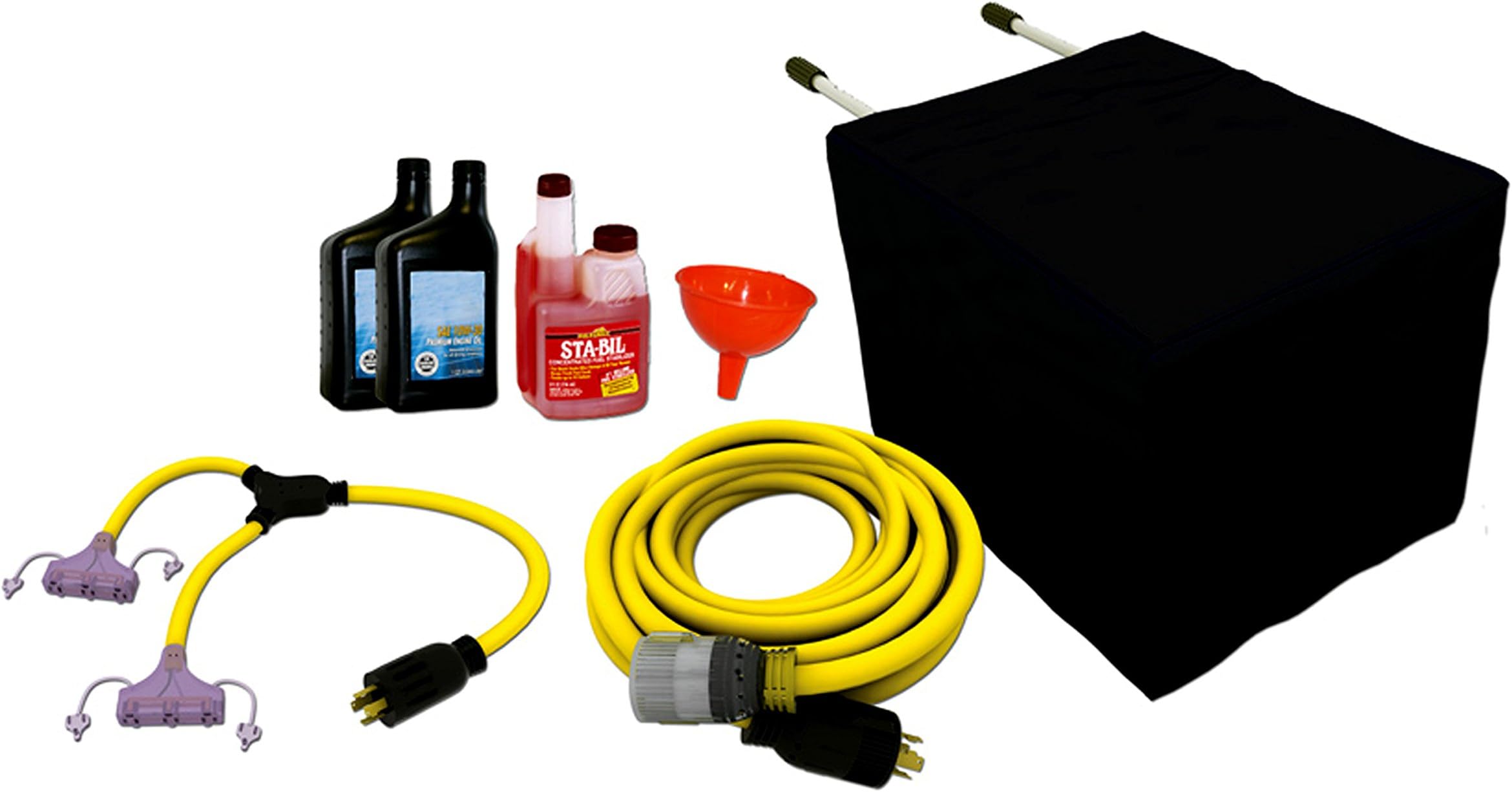DEK Universal Generator Accessory Kit (cords, adapters, oil, cover, stablizer)