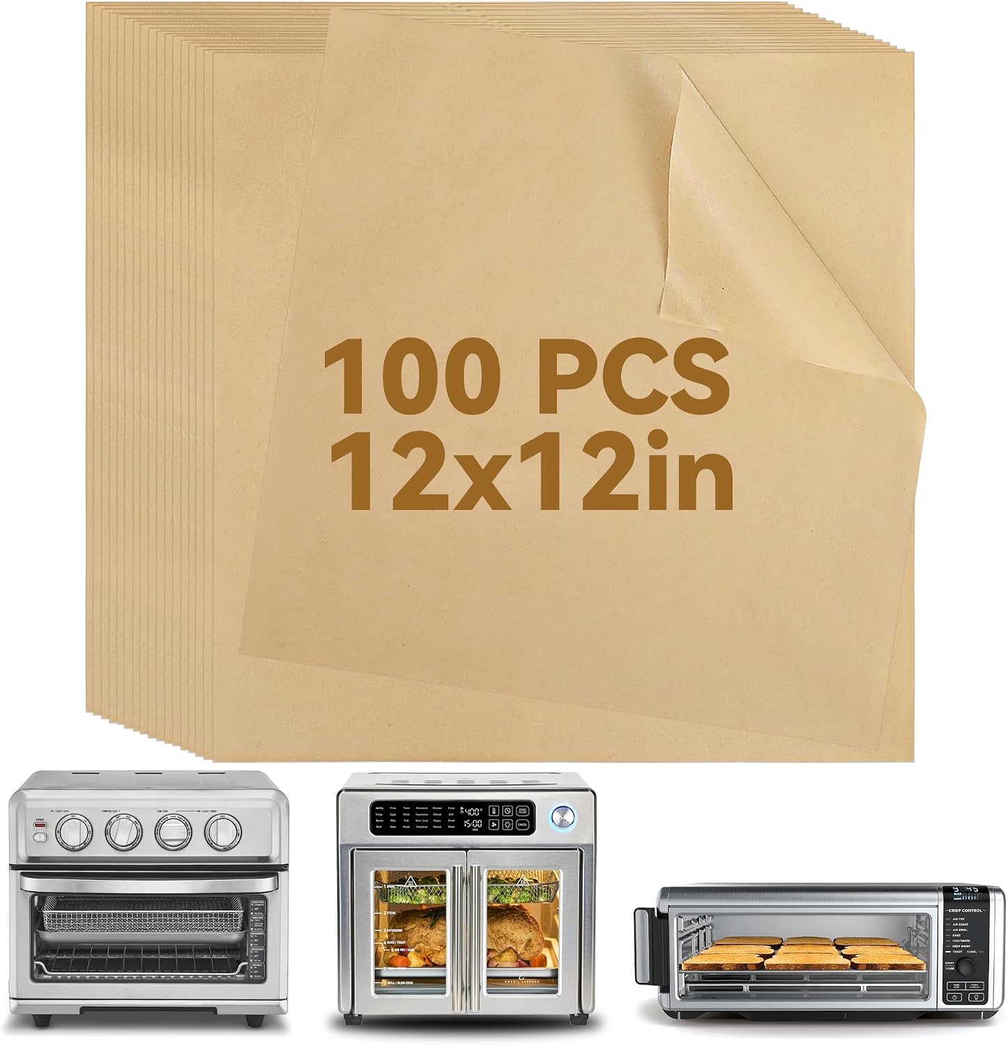 100 Pcs Air Fryer Liners for Cuisinart, Ninja and Emeril Lagasse Air Fryer