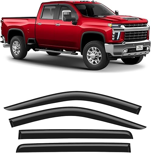 Miniatura 14 de Voron Glass - Protectores contra la lluvia con cinta adhesiva extra duraderos para Toyota Highlander 2014-2019, deflectores de ventana, viseras de