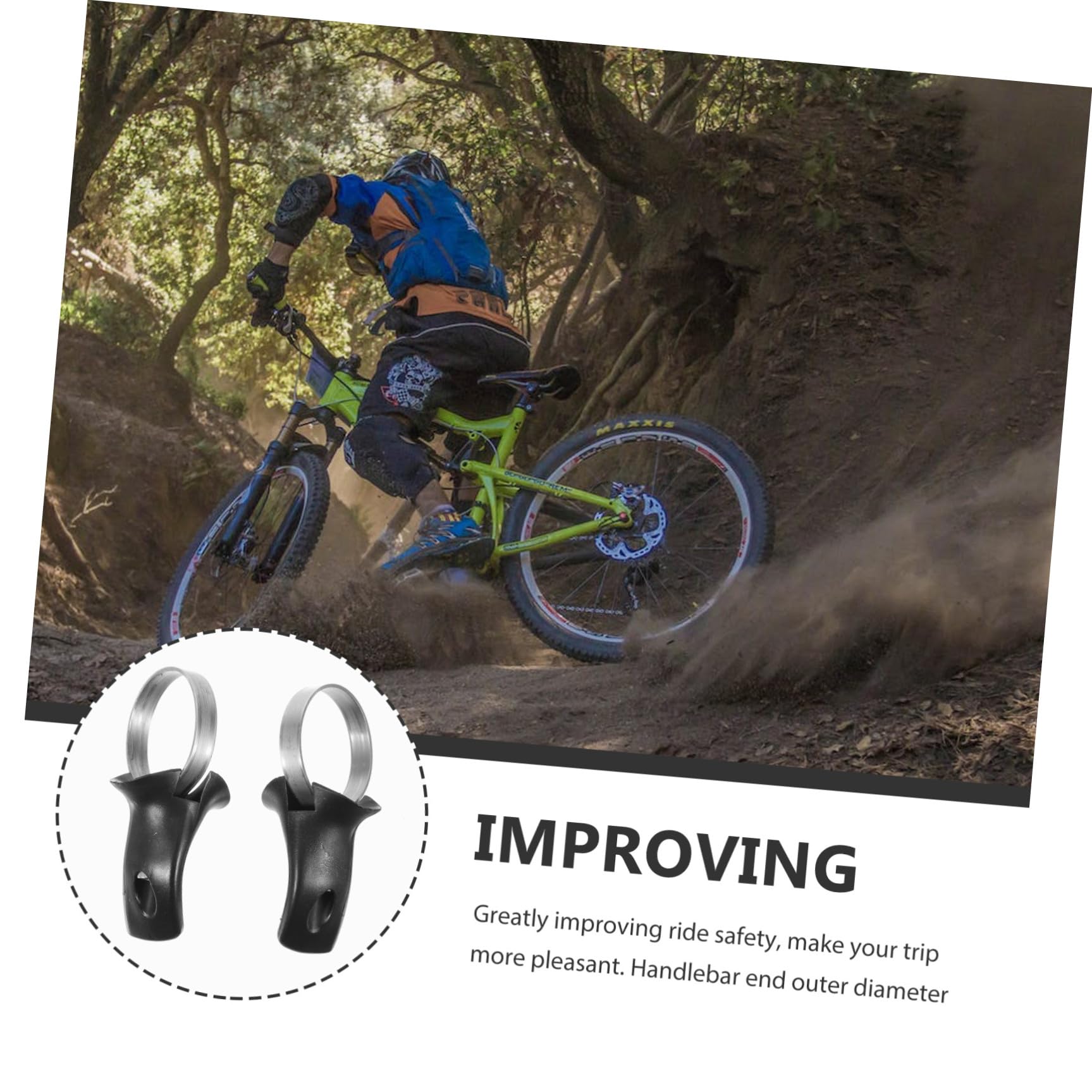 Toyvian 4 Paia Di Impugnature Per Manubrio Per Bicicletta Estensori Per Manubrio Attrezzatura Leggera Per Ciclismo Estremità Per Manubrio Da Mountain Bike Estremità Laterali Per