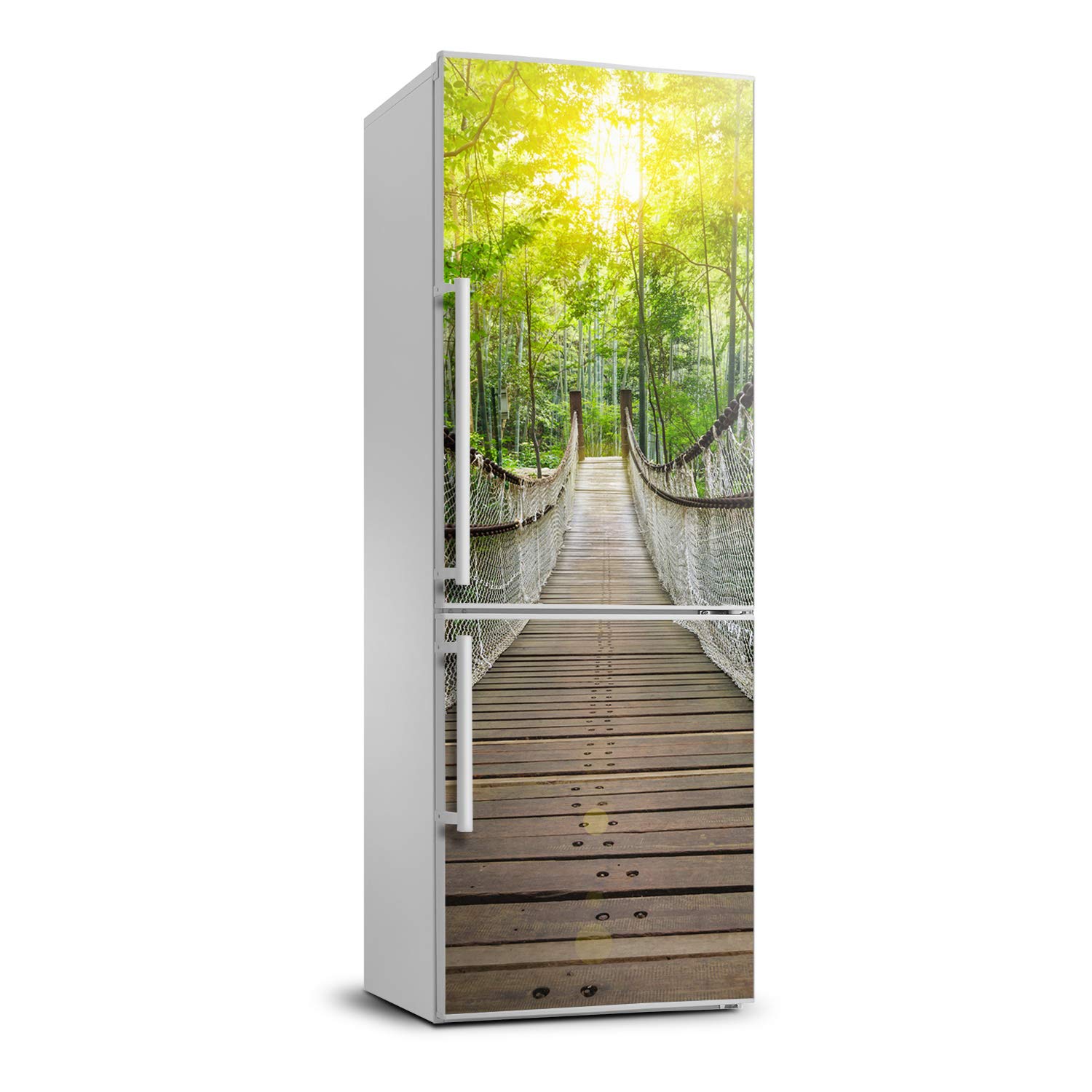 Pegatinas para refrigerador 70x190 cm de puente colgante vinilo autoadhesivo Tulup
