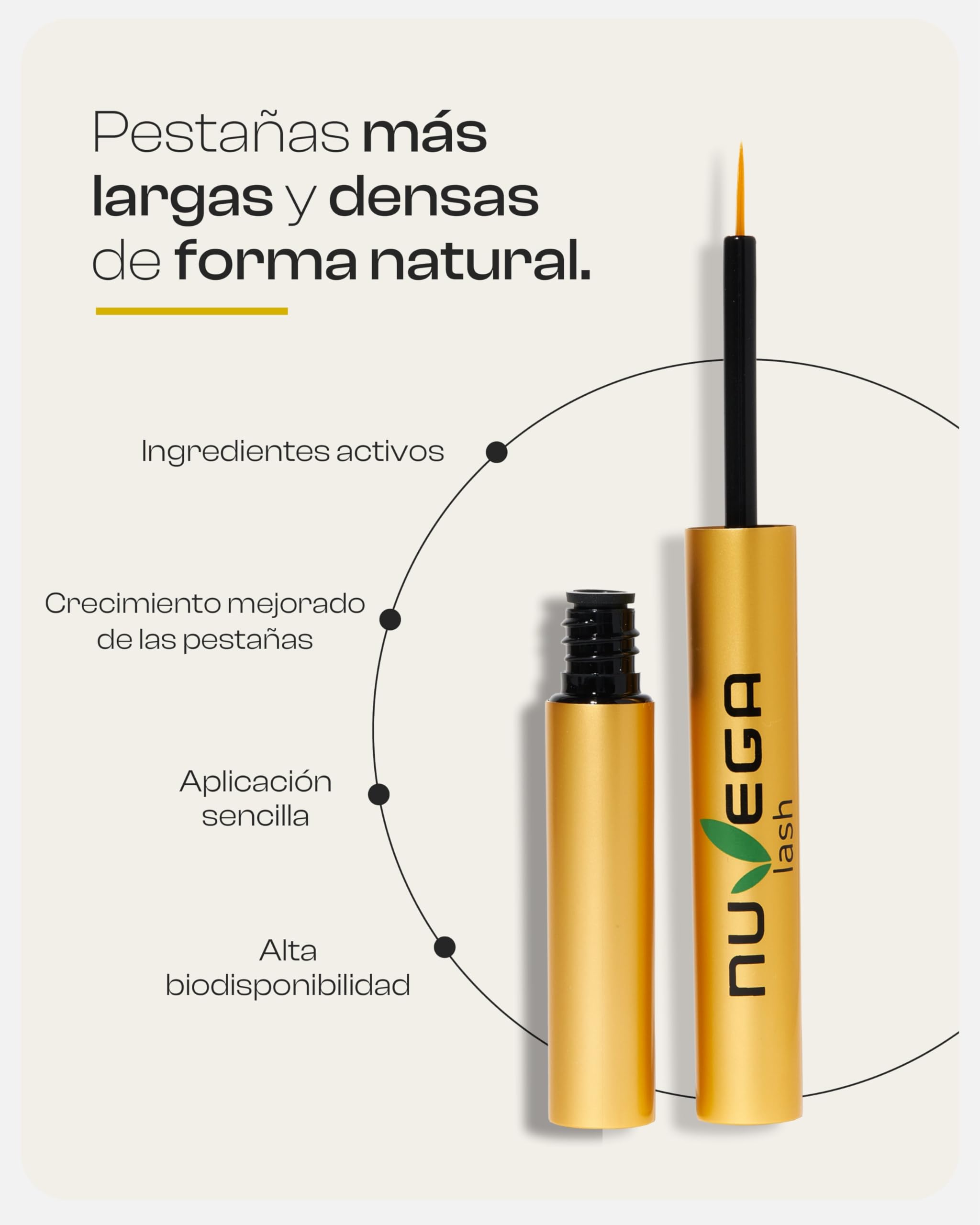 Nuvega Lash Super V - Serum Pestañas y Cejas para unas pestañas