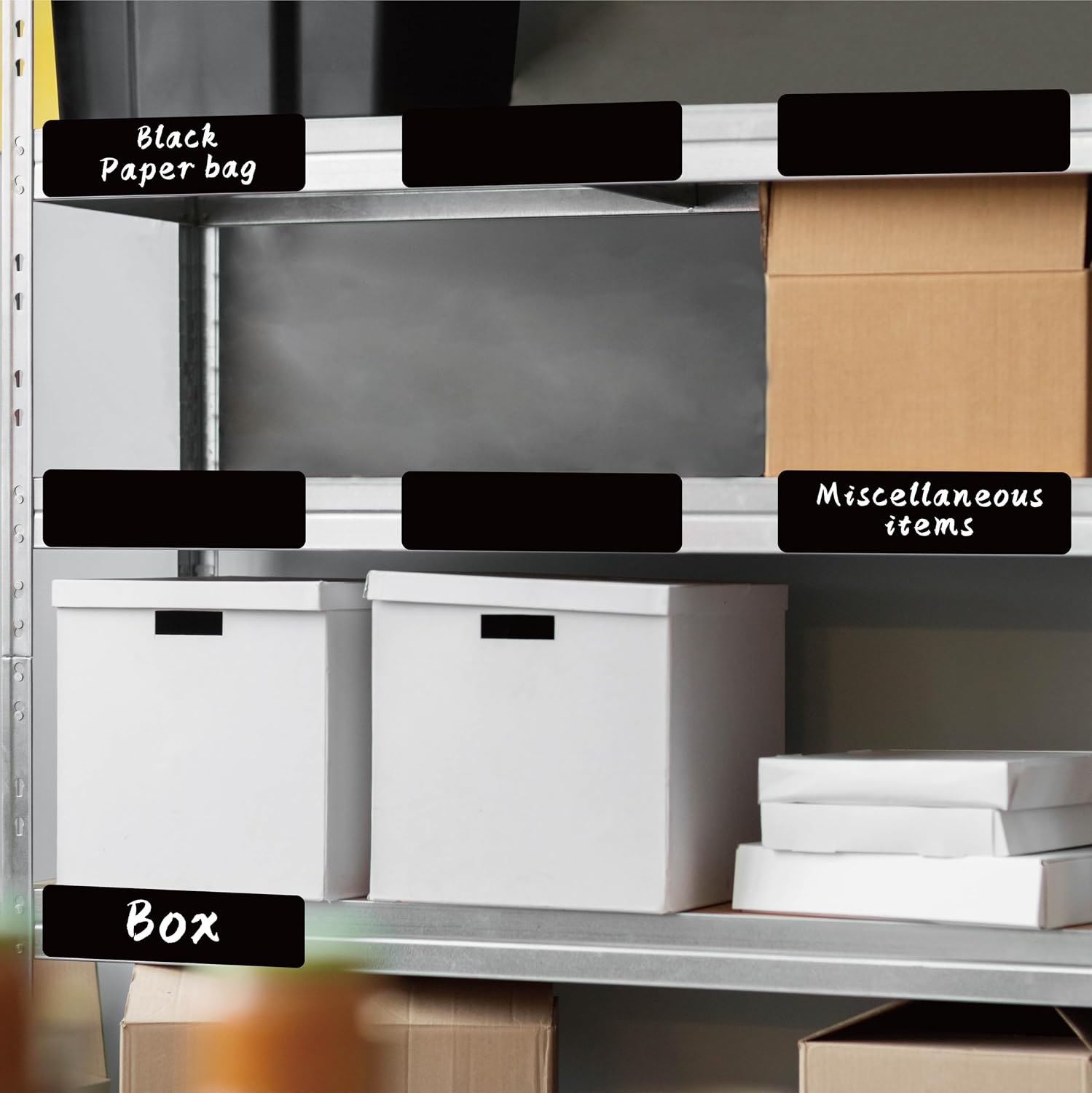 90 PCS Magnetic Labels, Large Size Dry Erase Labels Reusable Tool Chest Organizer Tags for Whiteboards Locker Fridge School Office Home Tool Box Drawers (Black, 3.5” x 1”) image 5