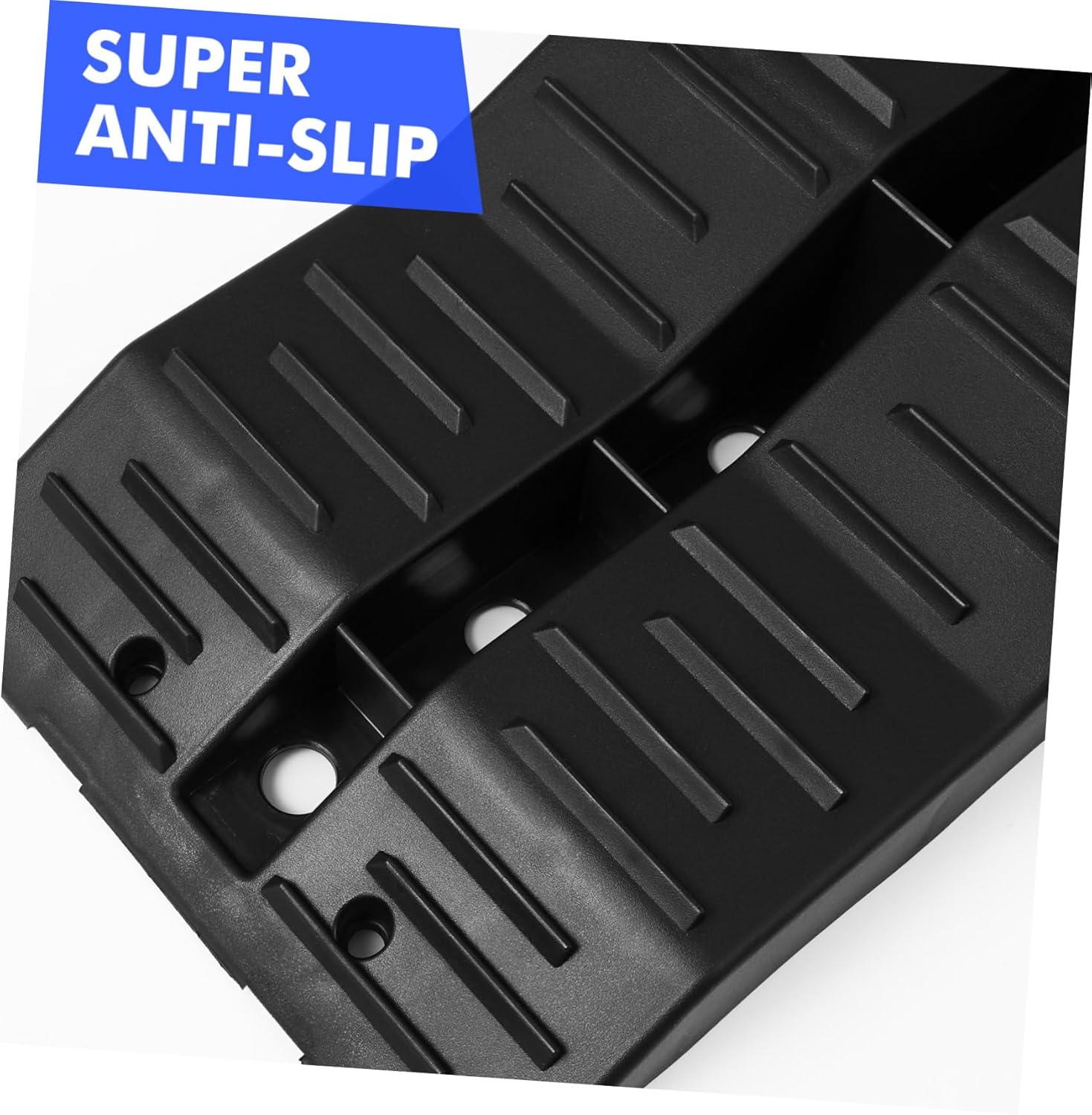 PRETYZOOM 2pcs Heavy Duty Rv Leveling Blocks Stabilizing Ramps for Trailer Camper Wheel Chocks 5t Capacity Triple-Level Design