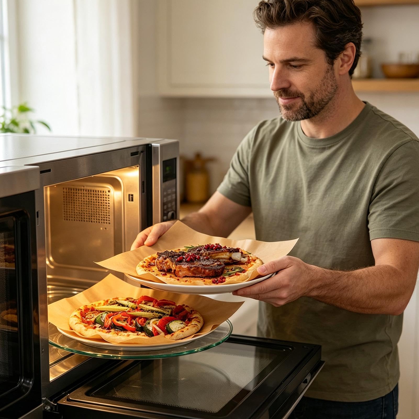 Papel De Horno Hojas Sin Blanquear Resistentes al Calor Alimenticio | Rollo De Papel Para Hornear Y Cocinar para hornear microondas vapor cocinar freír rostizar