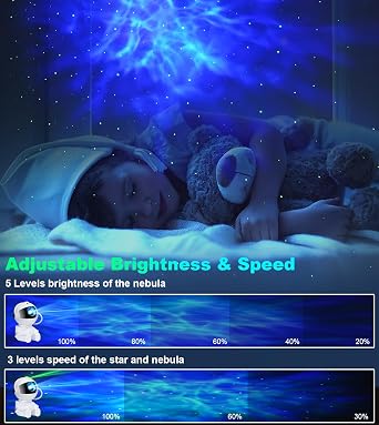 Astronaut Galaxy Projector, LED Starry Night Light for Bedroom, Astronaut Nebula Timer & Remote 360° Adjustable Spaceman Buddy Projector Night Light, Gifts for Kids & Adults, Room Decor Aesthetic [Energy Class G]