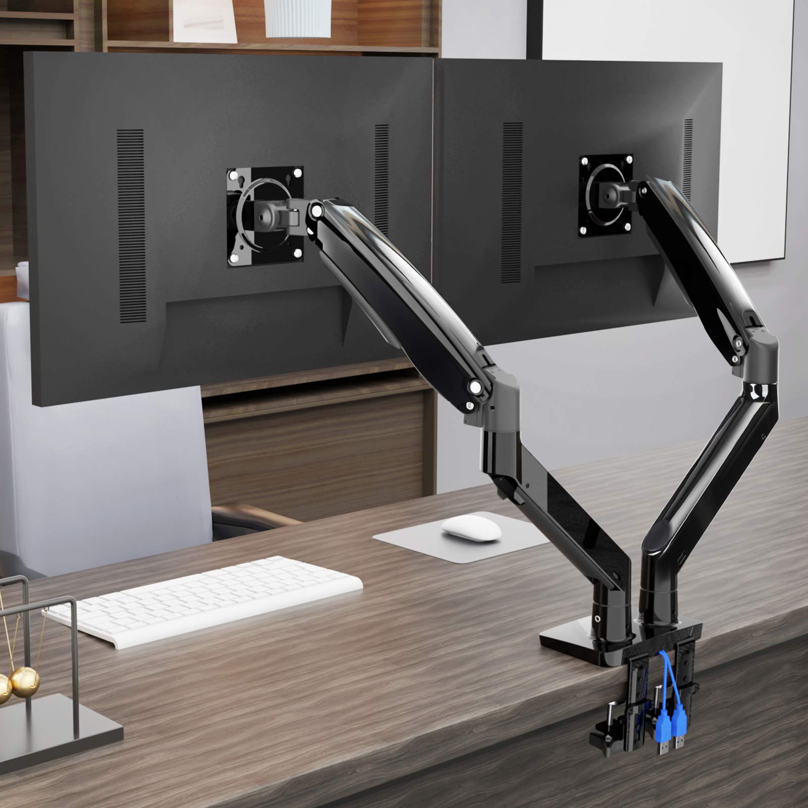 ErGear Dual Monitor Stand Mount, Ultrawide 1335 Inch Height Adjustable