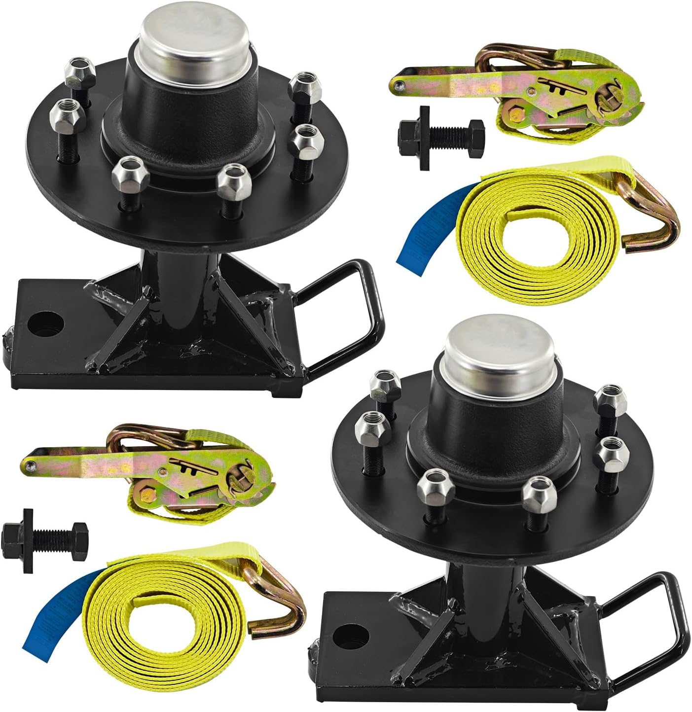 2 Pack Shipping Container Wheels 8x6.5 Lug, May Moves 9000 Pounds 20ft or 40ft Empty Container, Shipping Container Wheel Shifting Tool Bolt-On Spindle Kit