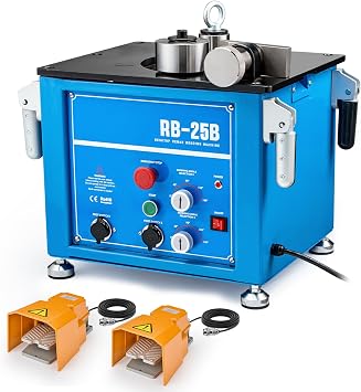 1" 1600W Desktop Electric Rebar Bender Two Foot Pedal RB25Blue