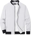 MAGCOMSEN Men's Bomber Jacket Lightweight Casual Spring Fall Windbreaker Full Zip Light Coat Flight Golf Jackets