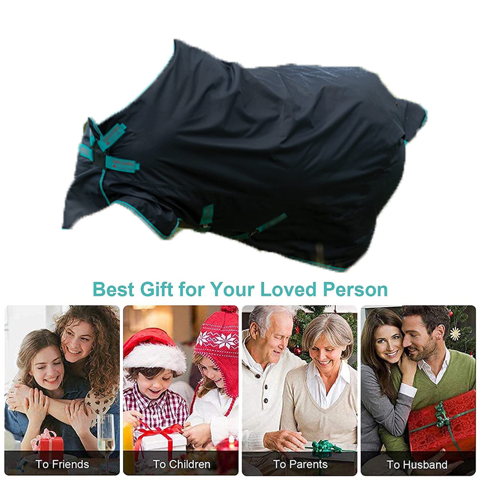 Gewicht Pferd Weidedecke, Comfortable, Breathable and Durable Fabric, Easy to Put on and Take Off, Adjustable Buttons Make the Horse Move Freely(145cm/57in)