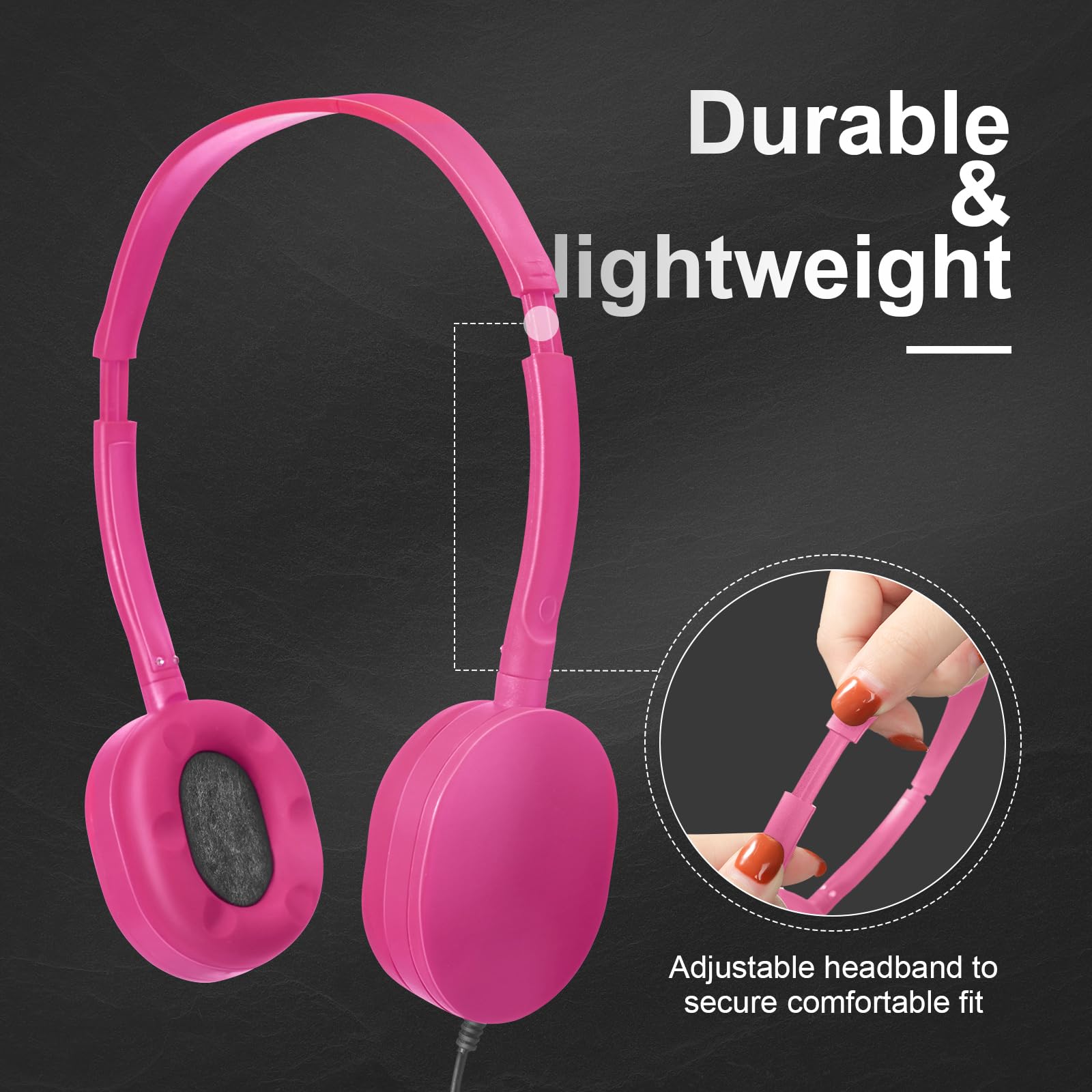 Confezione da 30 cuffie con cavo, regolabili, cuffie per bambini con stereo, cuffie per bambini, ragazzi, ragazze, scuola, laptop, viaggi, aereo, tablet (multicolori)