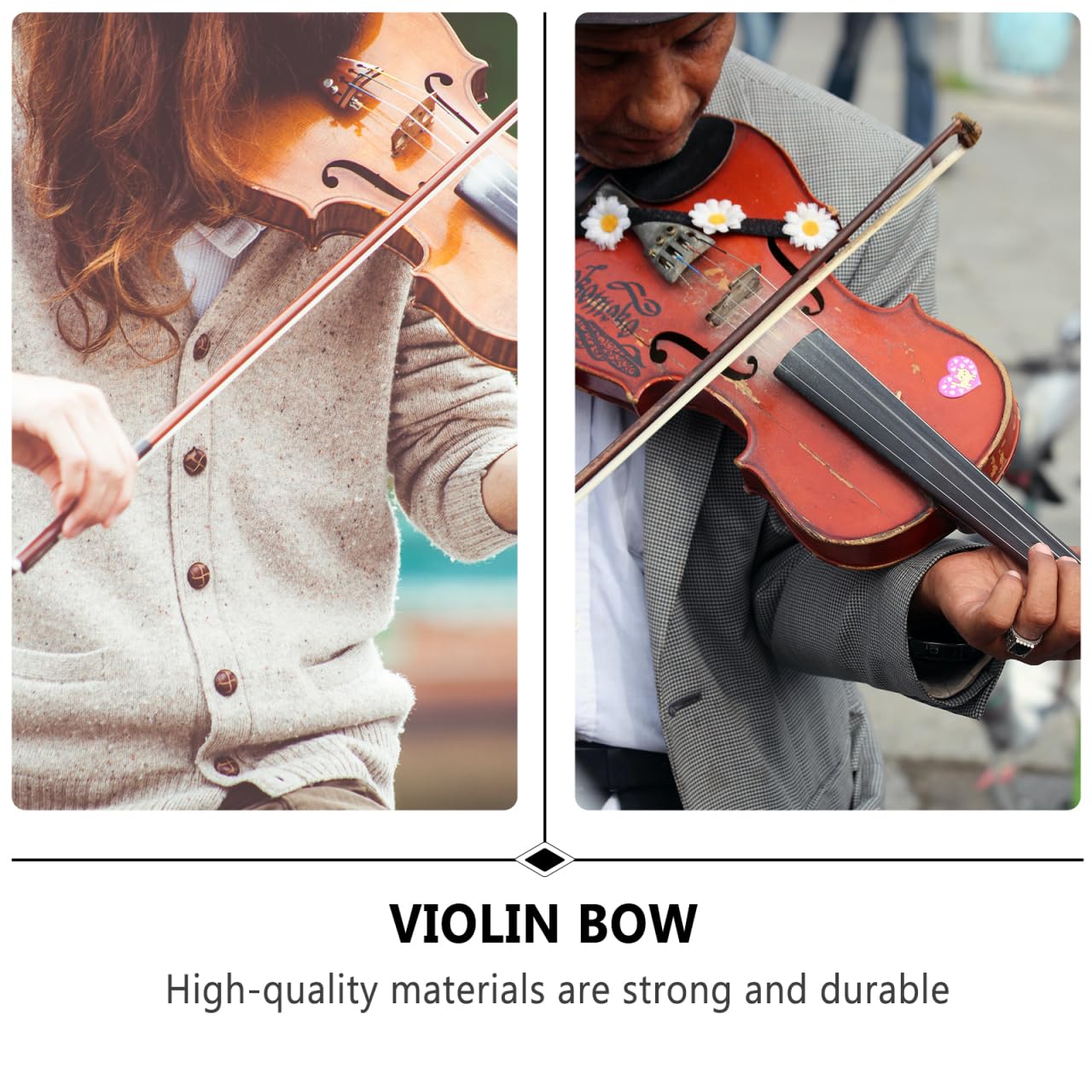 Violinbogen Aus Rotem Sandelholz Mit Pferdehaaren Hochwertiges Musikinstrument Zubehör Für Geigen Langlebig Und Elastisch Für 1/8-Geige Konzipiert