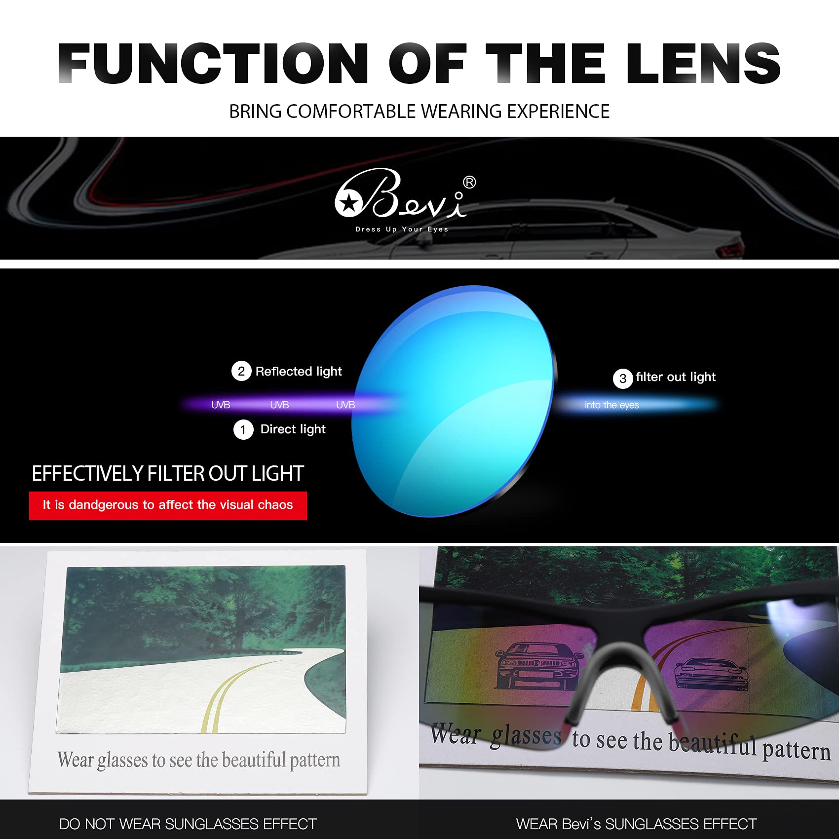 Bevi TR90 polarisierte Sport-Sonnenbrille mit unzerbrechlichem Rahmen für Männer und Frauen, Laufen, Radfahren, Golf, Baseball