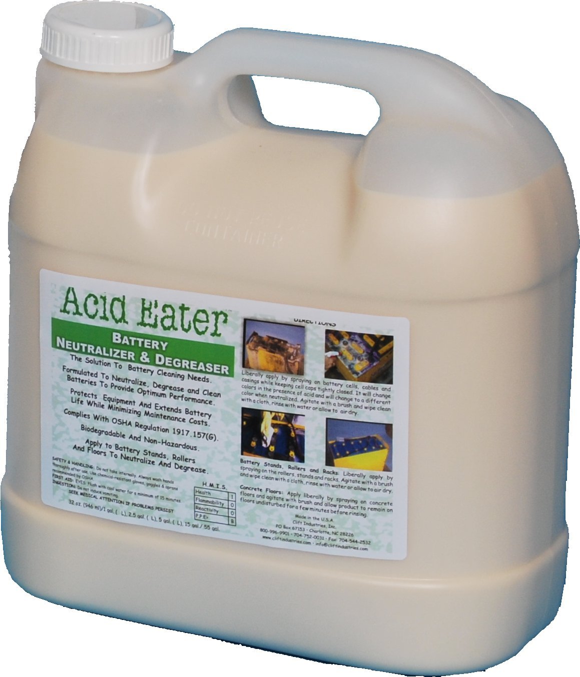 Clift Industries 1002-025 Acid Eater Neutralizer and Degreaser, 2.5-Gallon Bucket (Pack of 2)