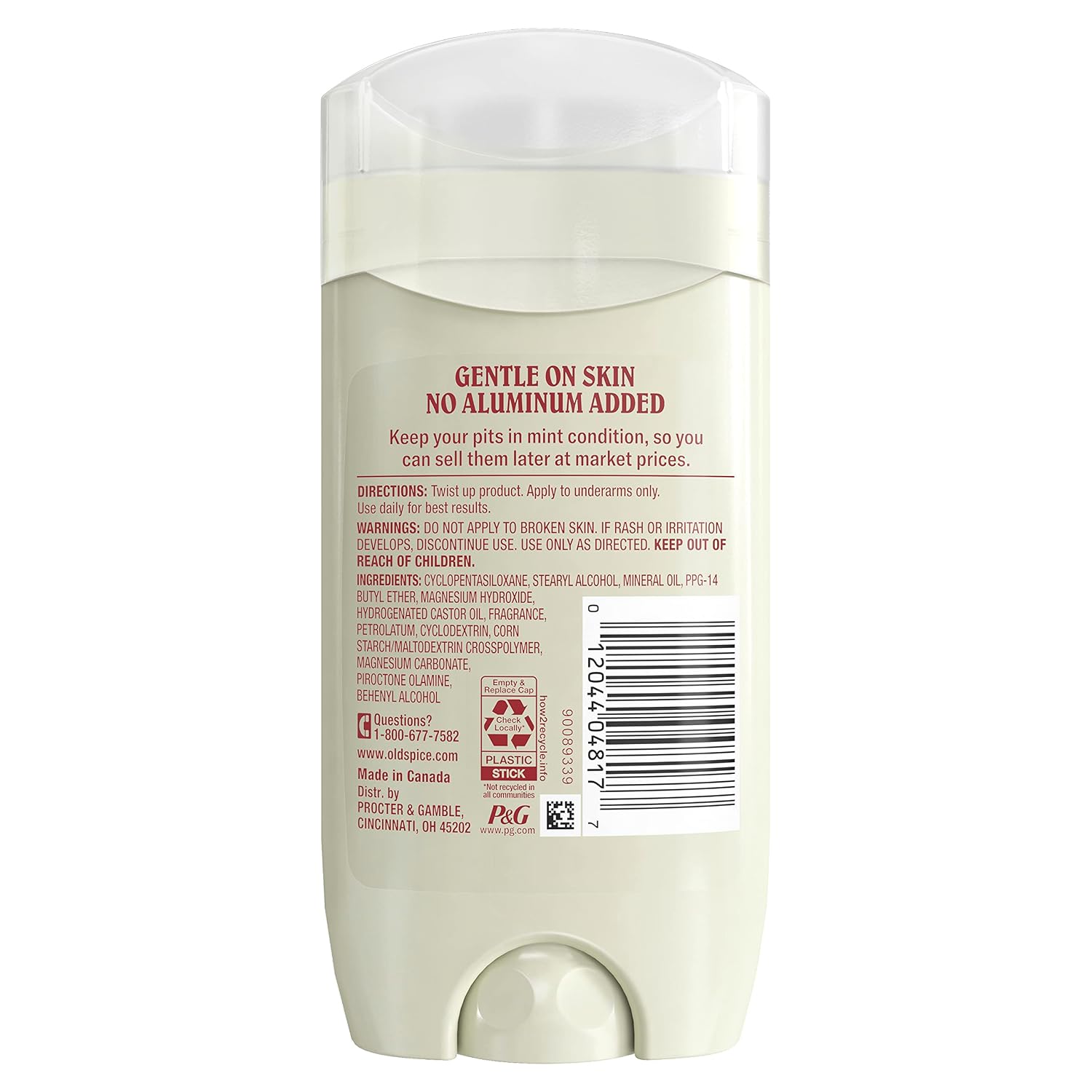 Old Spice, GentleMan's Deodorant Aluminum Free - Lavender & Mint, 3 Ounce