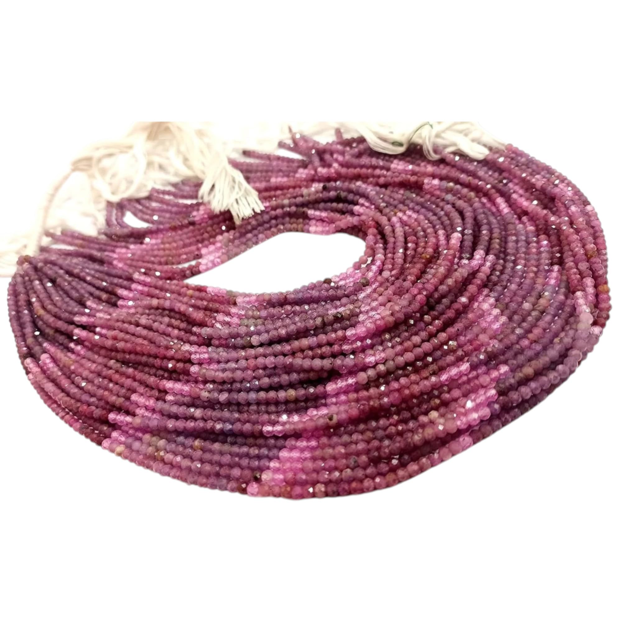 Perles en saphir rose pour bracelets personnalisés et ateliers créatifs