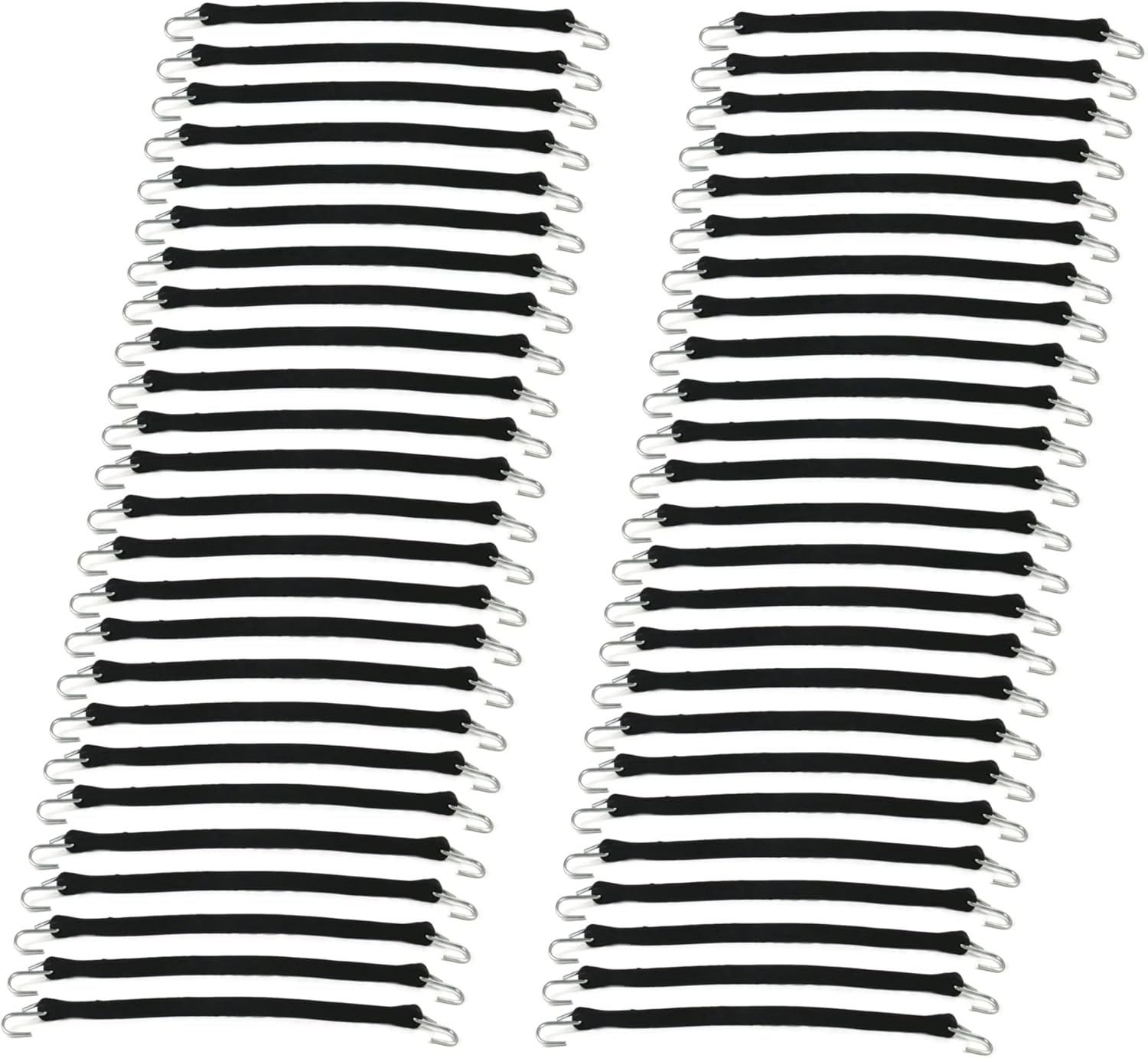 The ROP Shop (Pack of 50) 21" Black Rubber Tarp Strap for Bungee Tie Down for Flatbed Vehicle