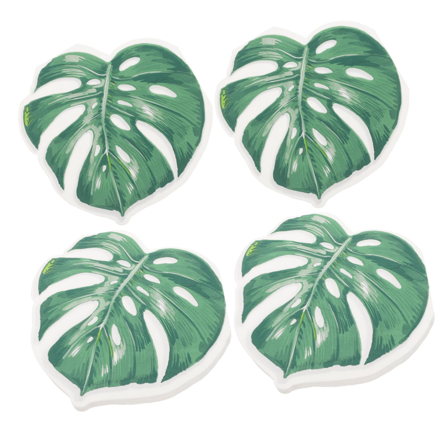 BESTYASH 4 Stück 2 Bankette Servietten Luau-Party-Servietten tropische Papierservietten Krepp Servietten für den Haushalt dekorative Papierservietten jungfräulicher Zellstoff Grün