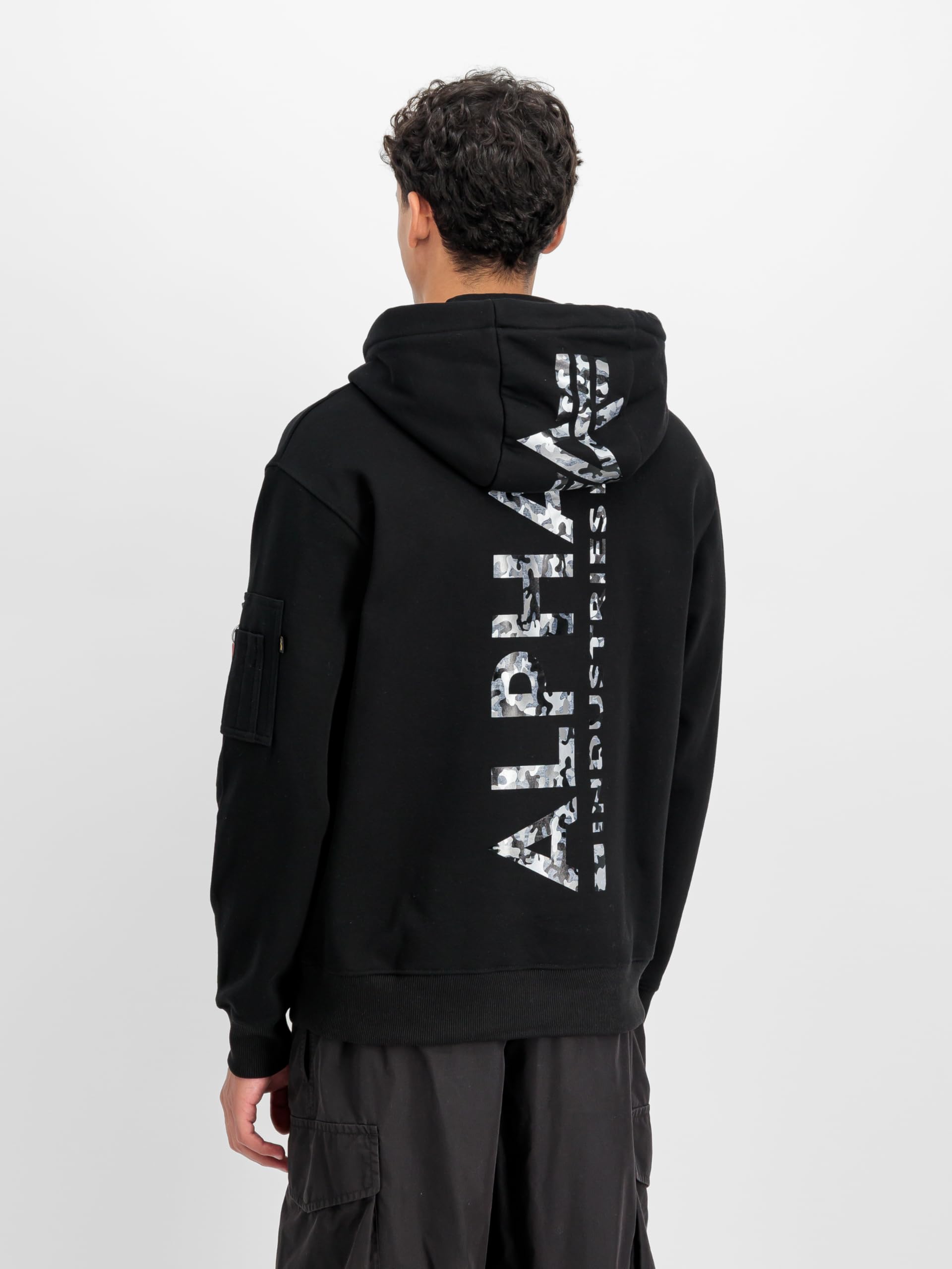 Alpha Industries Herren Backprint Mirror Camo Kapuzenpullover (1er Pack)
